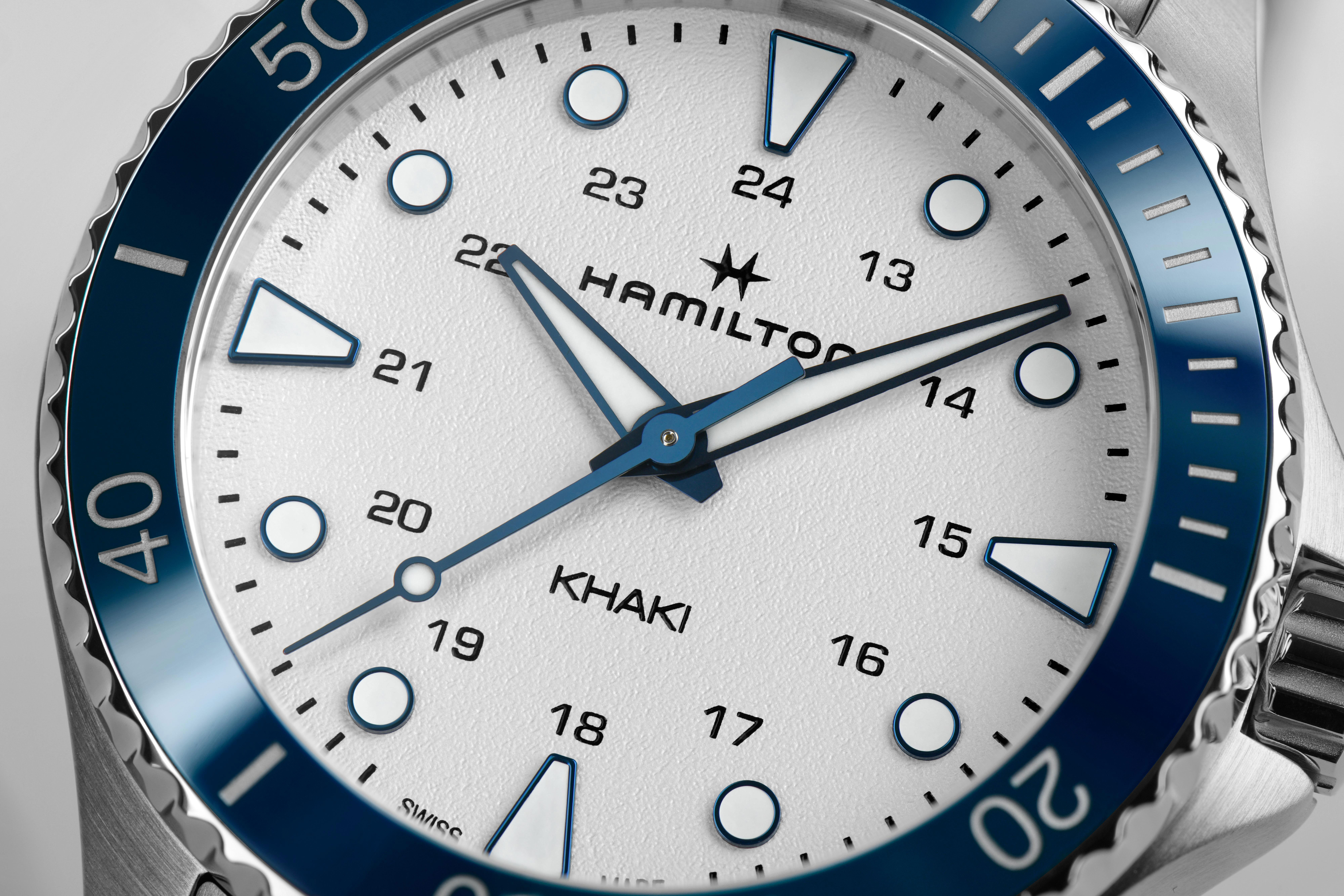 Hamilton Khaki Navy Scuba Quartz Silver Tone Dial Watch, 37mm