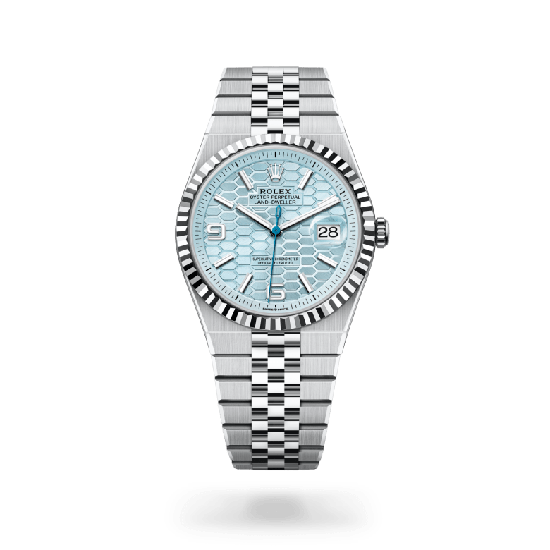 rolex land-dweller in platinum, m127336-0001 - ben bridge