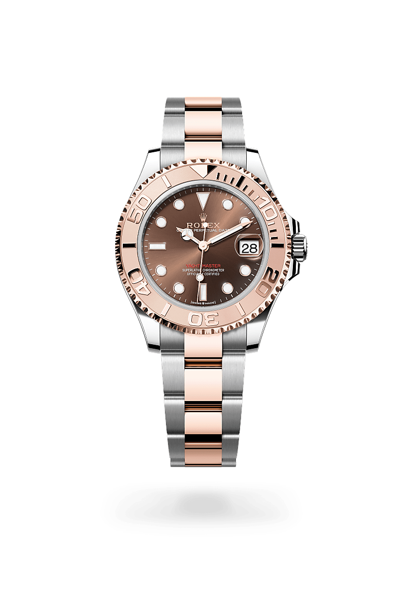 rolex yacht-master in everose rolesor - combination of oystersteel and everose gold, m268621-0003 - ben bridge