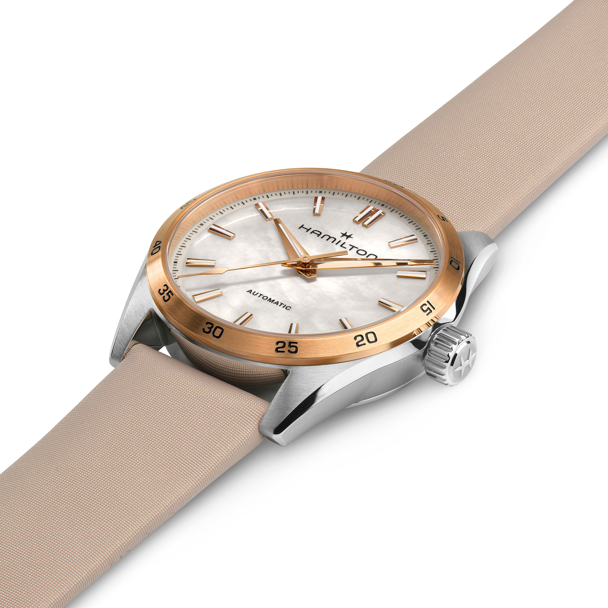 Hamilton Jazzmaster Performer Auto Mother Of Pearl Dial Watch, 34mm