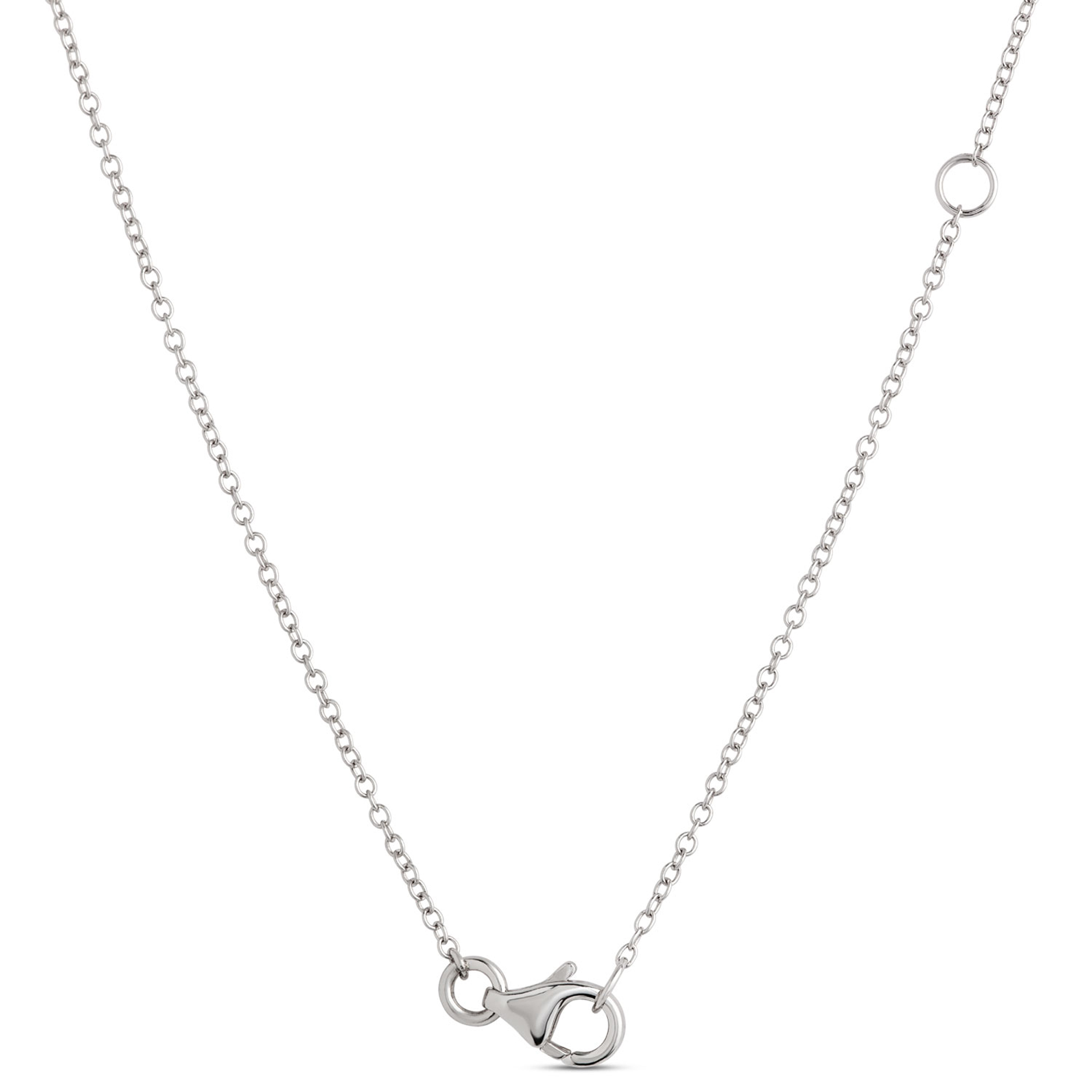 Classic Fan Diamond Pendant Necklace, ⅔ Carat Total Weight, 14K White Gold
