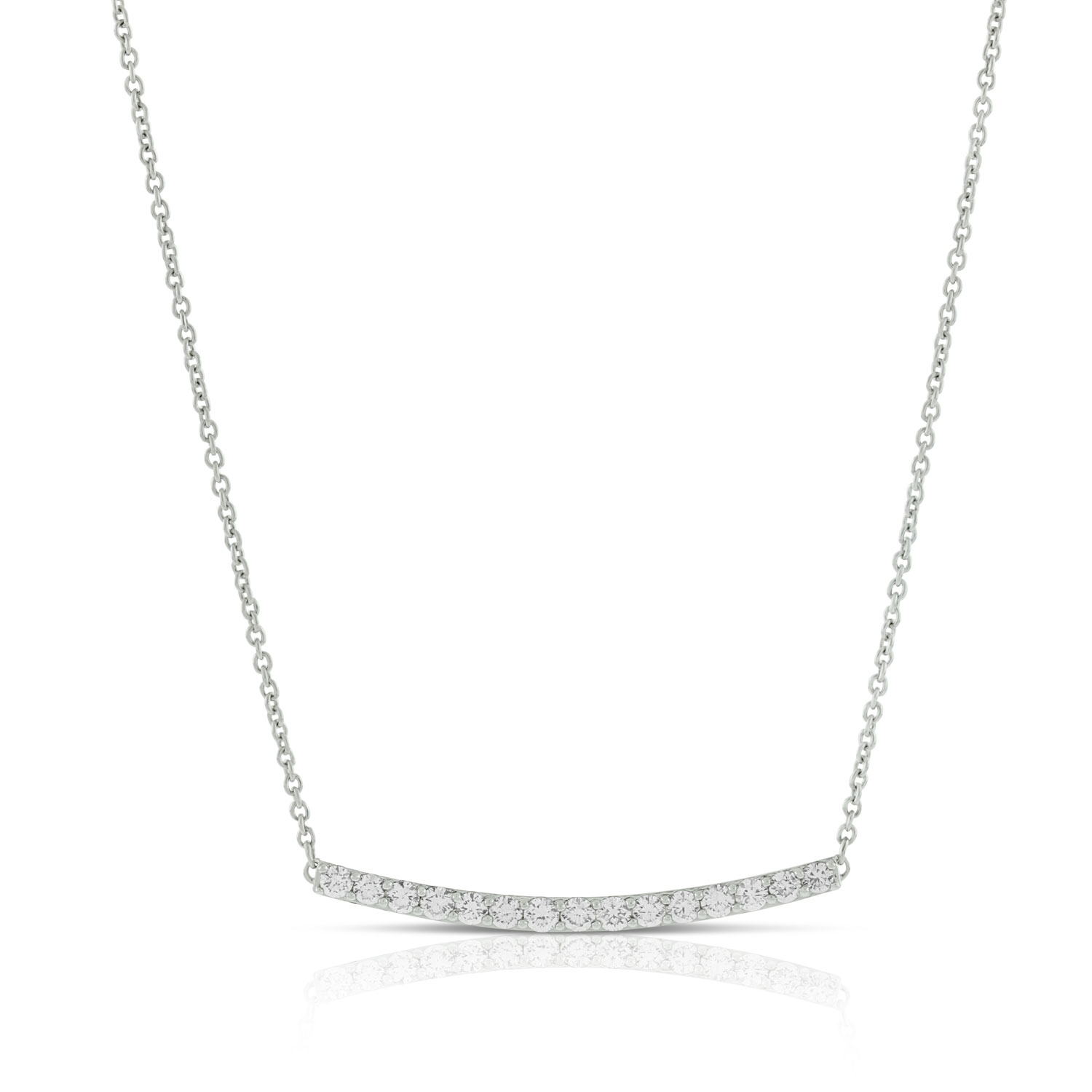 Curved Bar Diamond Necklace, 14K Ben Bridge Jeweler
