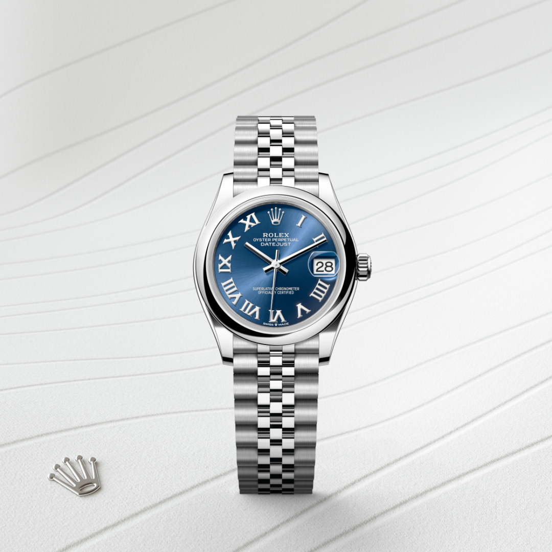rolex datejust in oystersteel, m278240-0018 - watch with background color - ben bridge