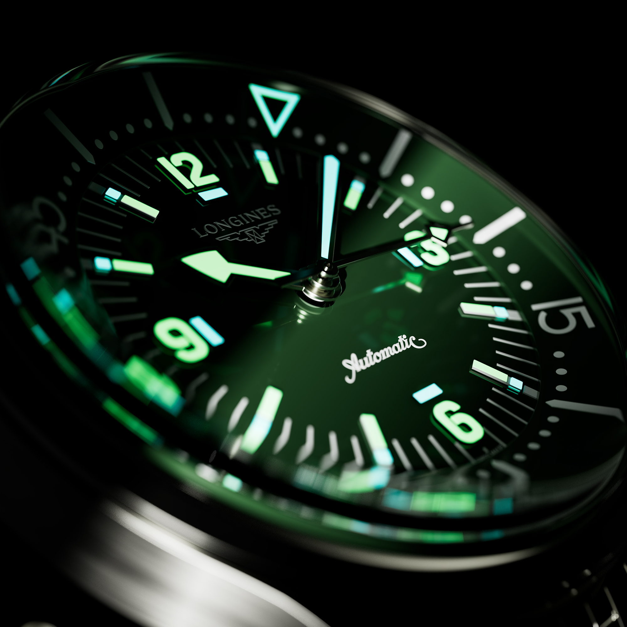 Longines Legend Diver Green Dial Watch, 39mm