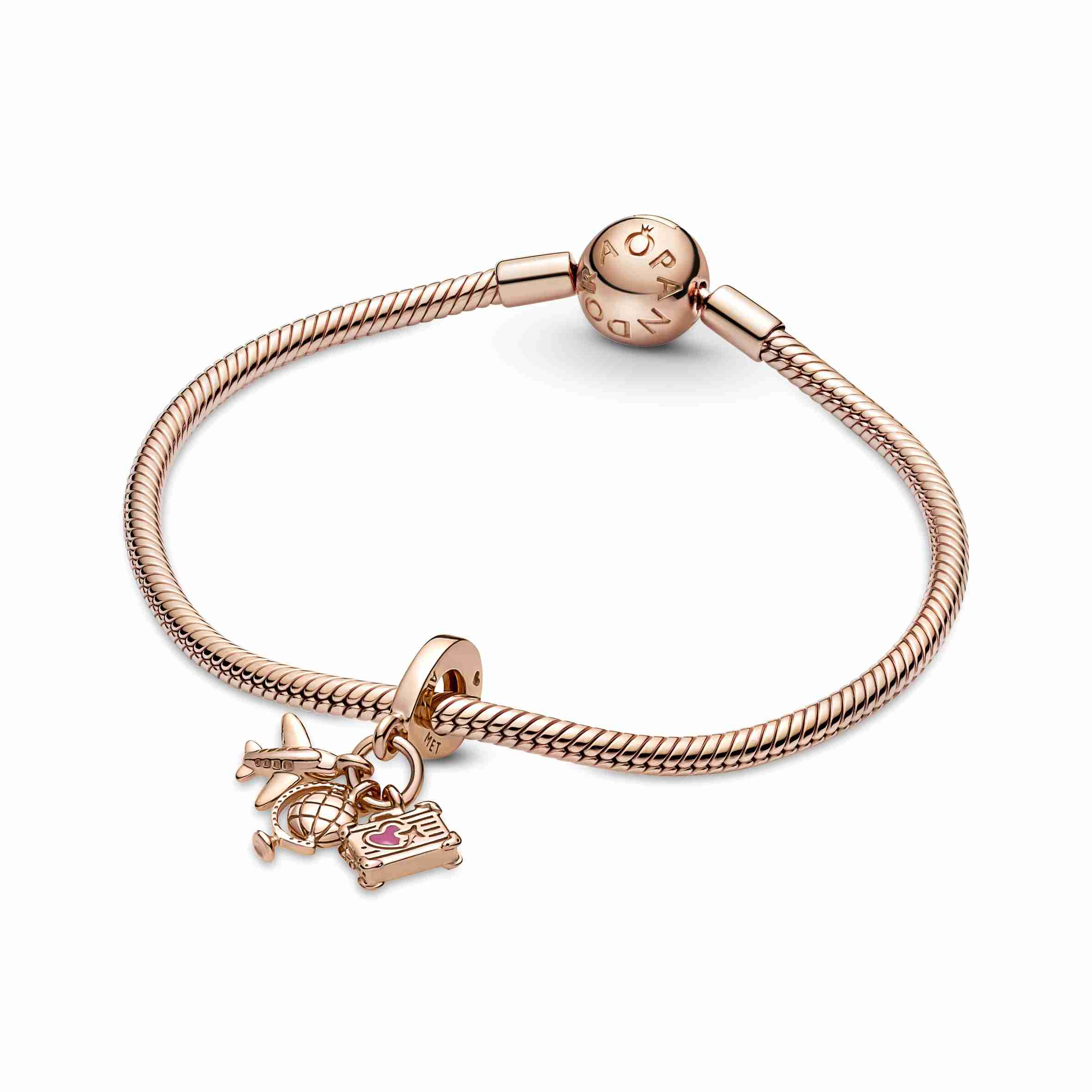 Pandora Charm Bracelet Pandora Airplane Pandora Travel Charm Gold