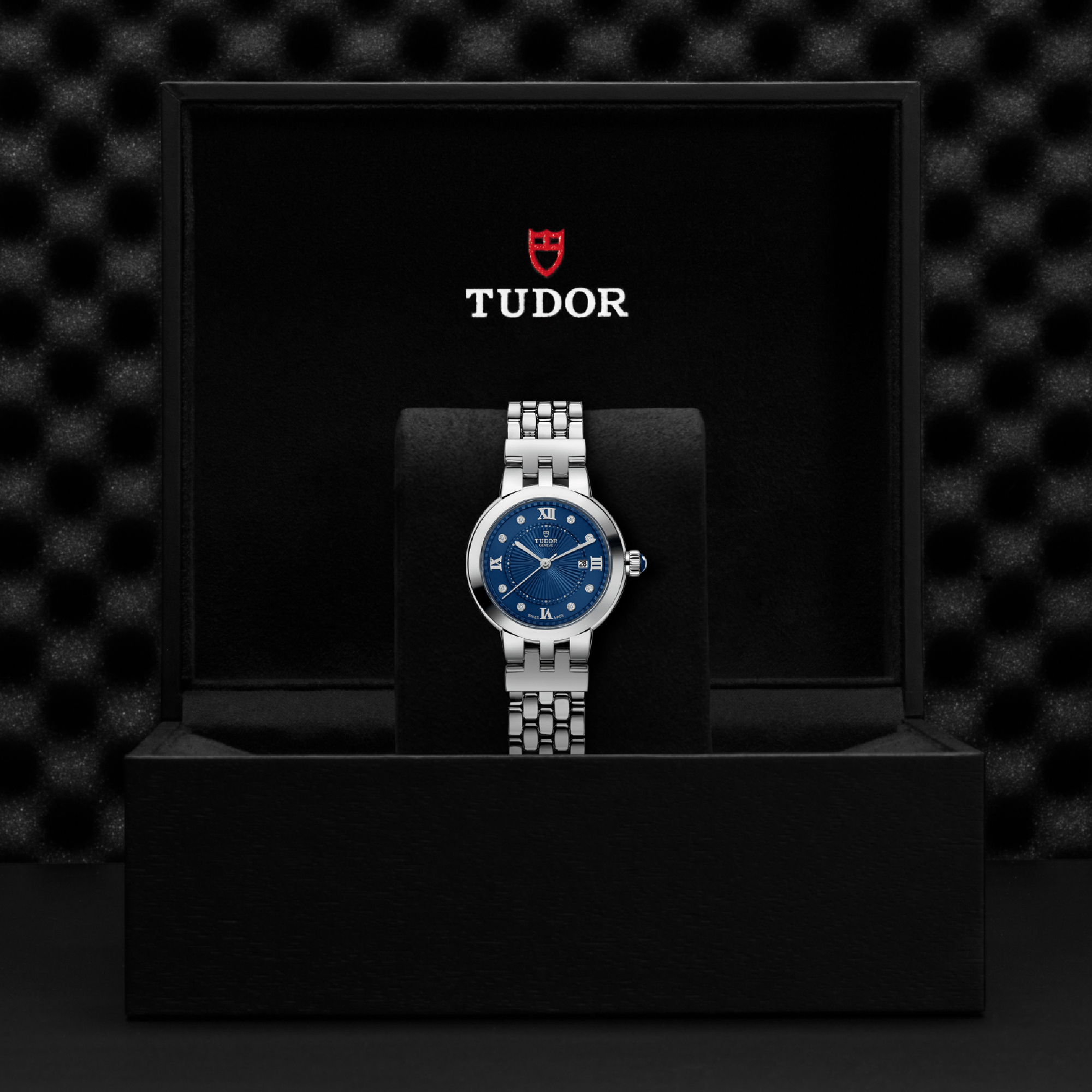 TUDOR Clair de Rose Blue Dial Watch, 30mm