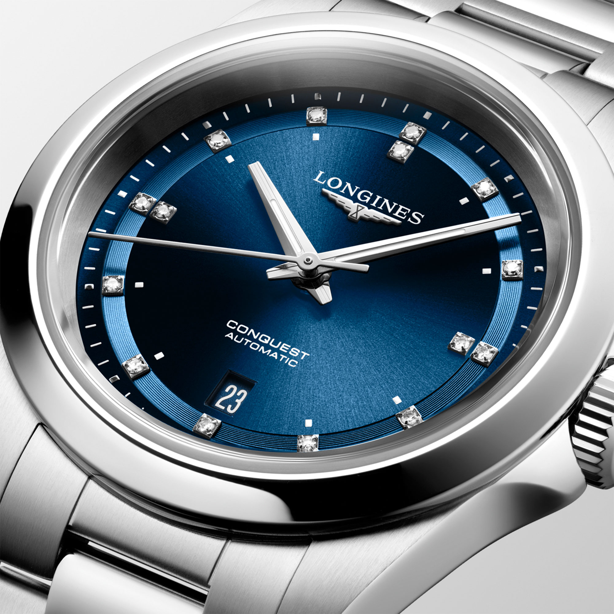 Longines Conquest Blue Dial Watch, 30mm