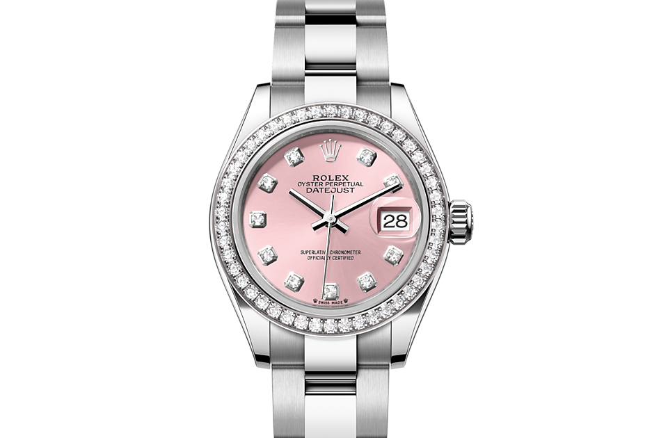 Rolex Lady-Datejust Oyster, 28 mm, Oystersteel, white gold and diamonds - M279384RBR-0004 at Ben Bridge