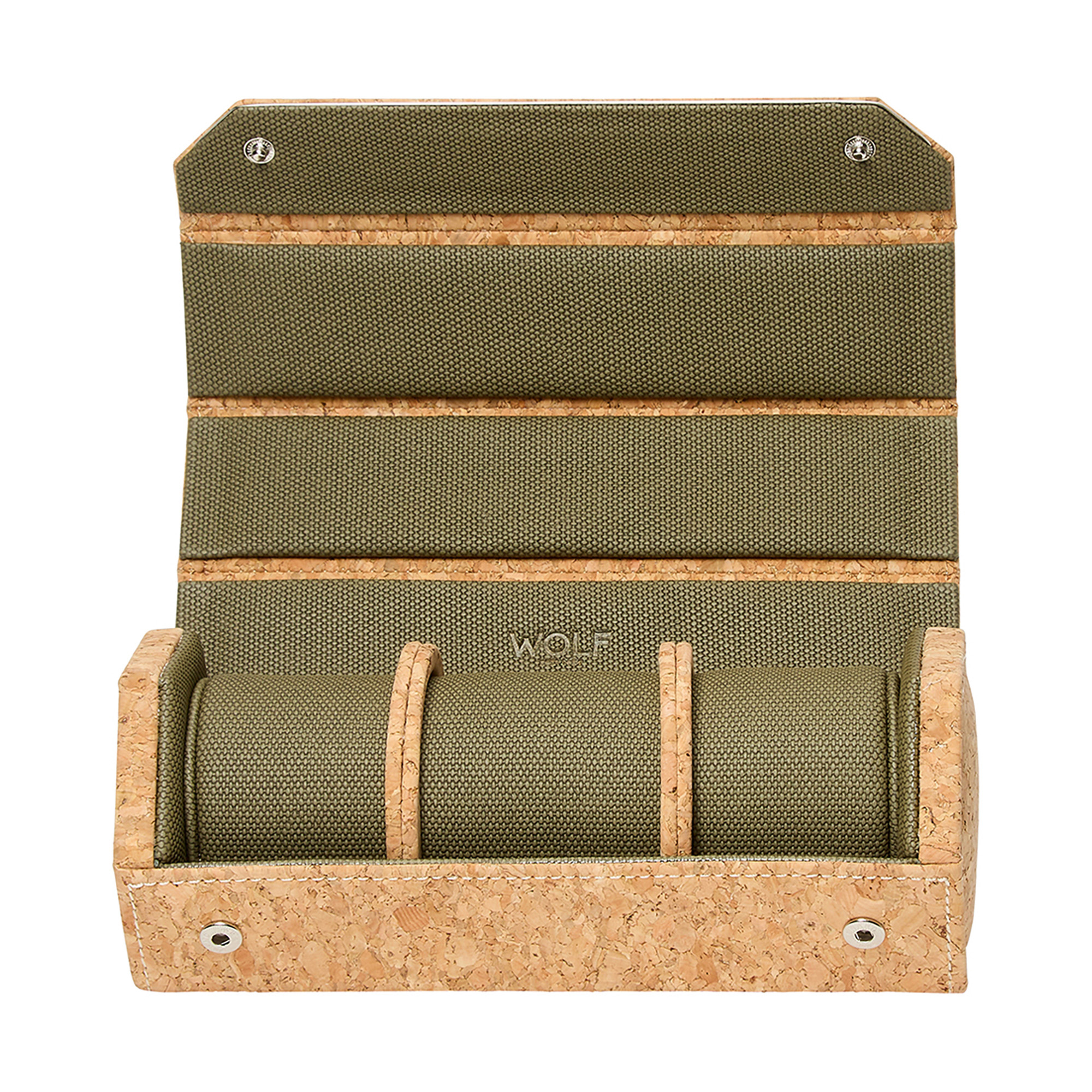 WOLF Cortica Triple Hexagon Watch Roll with Capsule