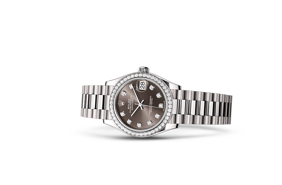 Rolex Datejust 31 Datejust Oyster, 31 mm, white gold and diamonds - M278289RBR-0006 at Ben Bridge