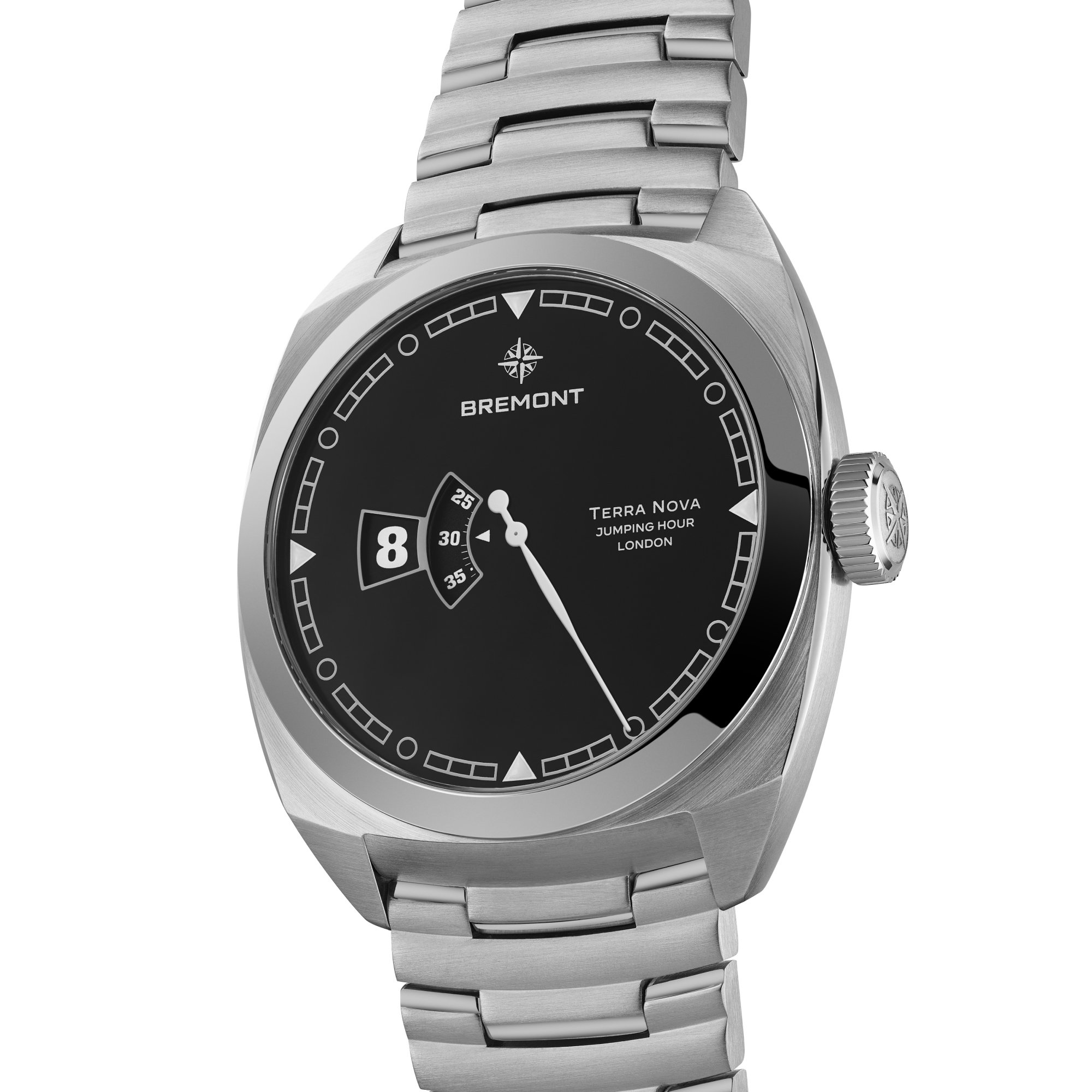 Bremont Terra Nova Jumping Hour Black Dial Watch, 40.5mm