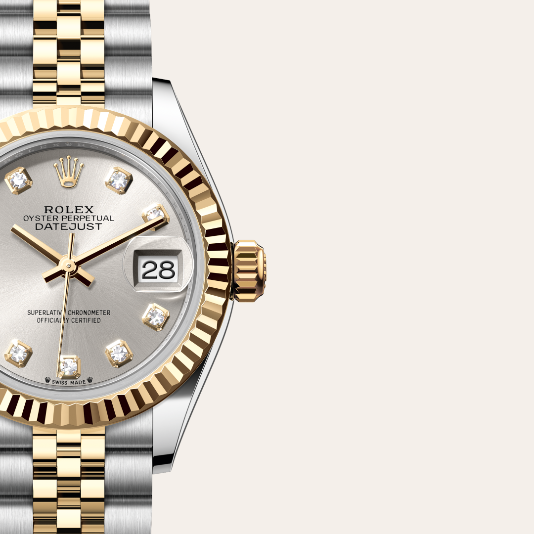 rolex lady-datejust in yellow rolesor - combination of oystersteel and yellow gold, m279173-0007 - watch dial - ben bridge