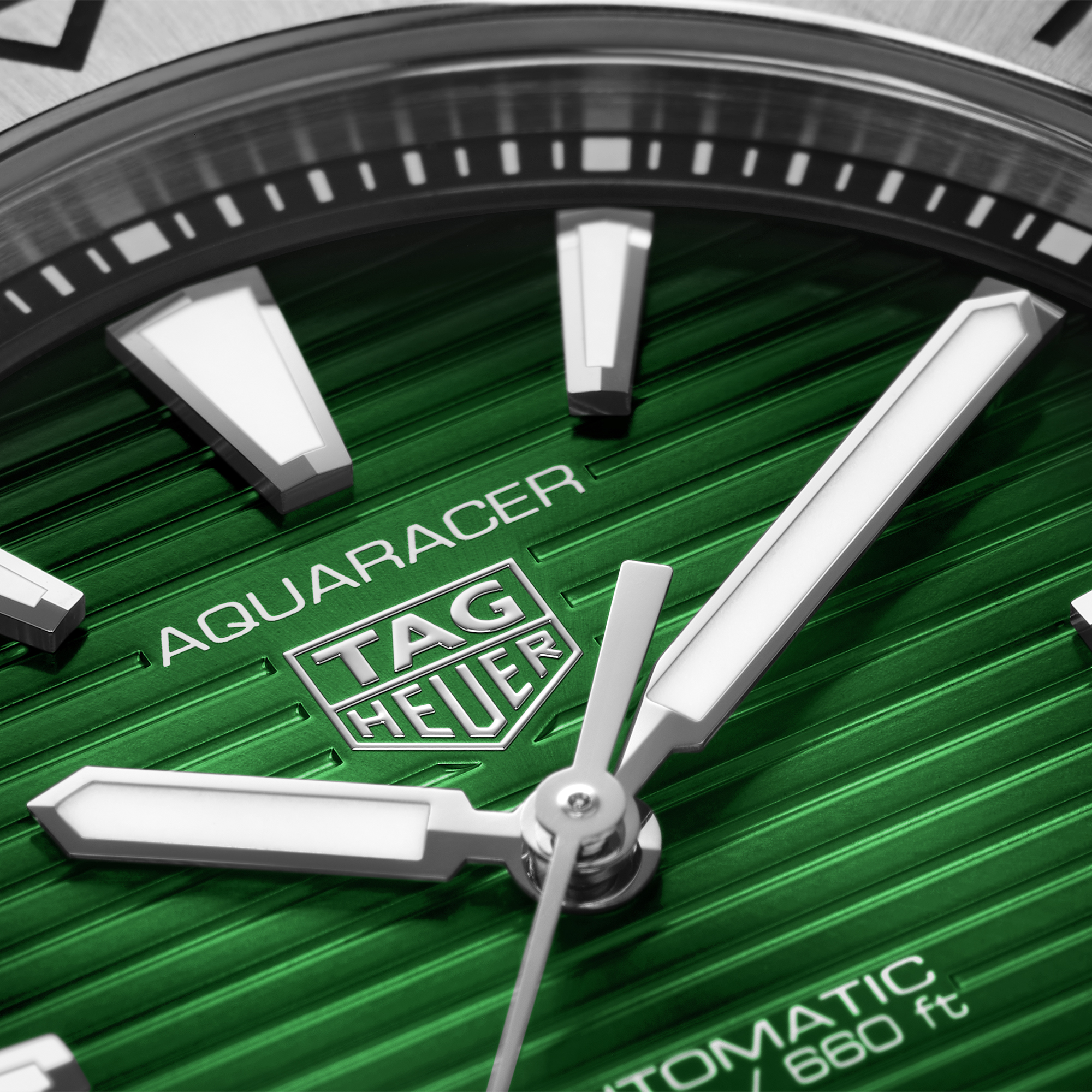 TAG Heuer Aquaracer Professional 200 Watch Green Dial Steel Bracelet, 40mm