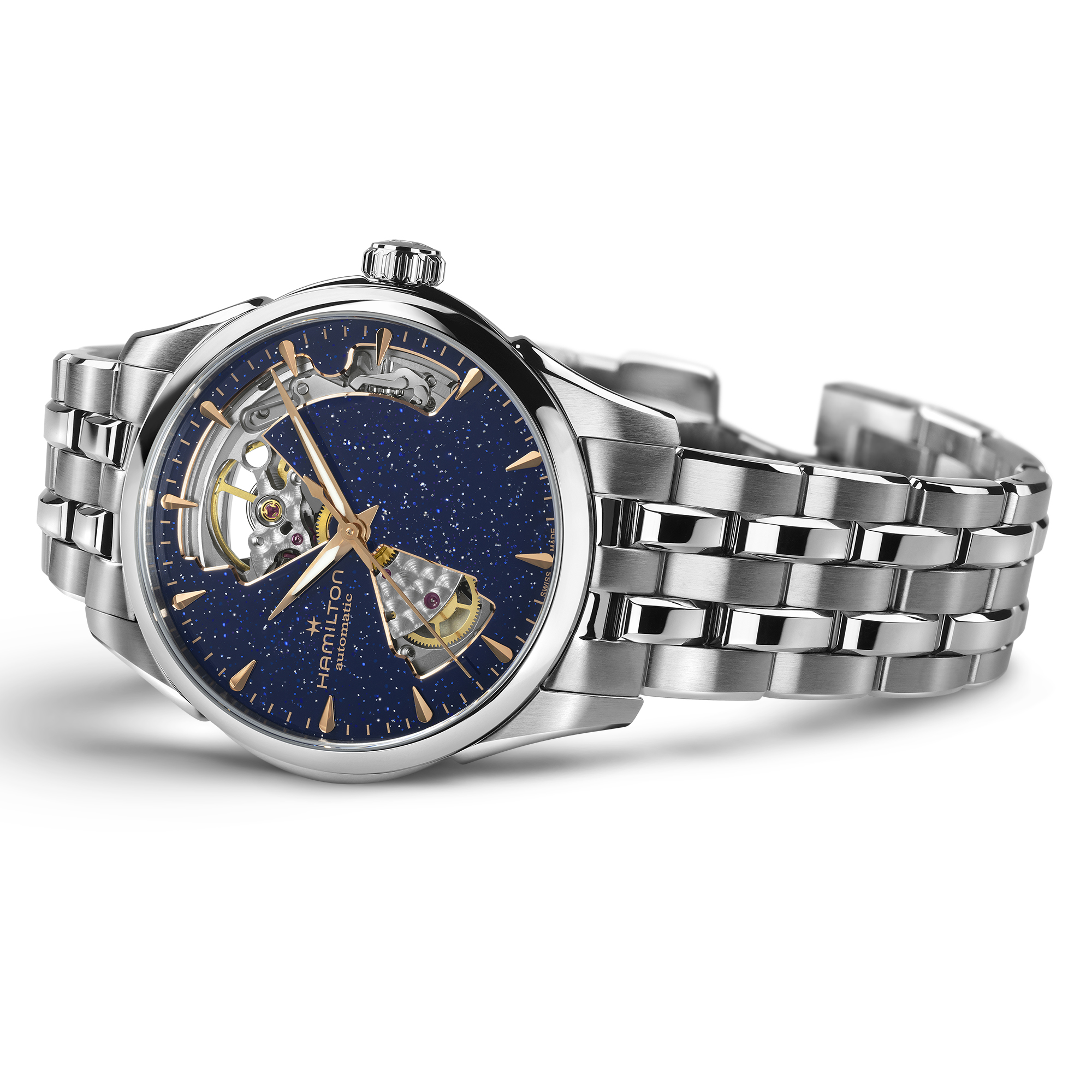 Hamilton Jazzmaster Open Heart Lady Auto Blue Dial Watch, 36mm