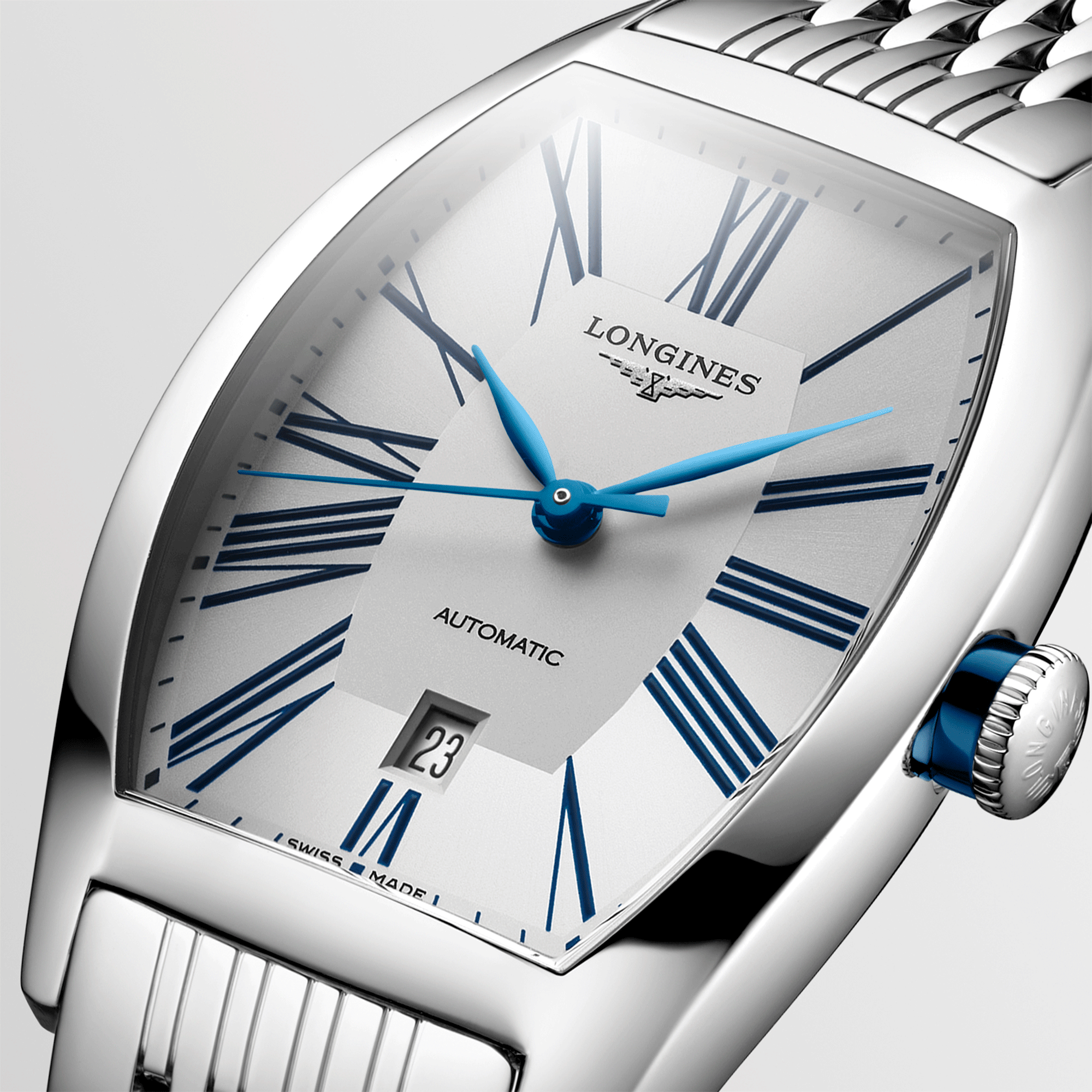 Longines Evidenza Silver Dial Watch, 26mm x 30.6mm