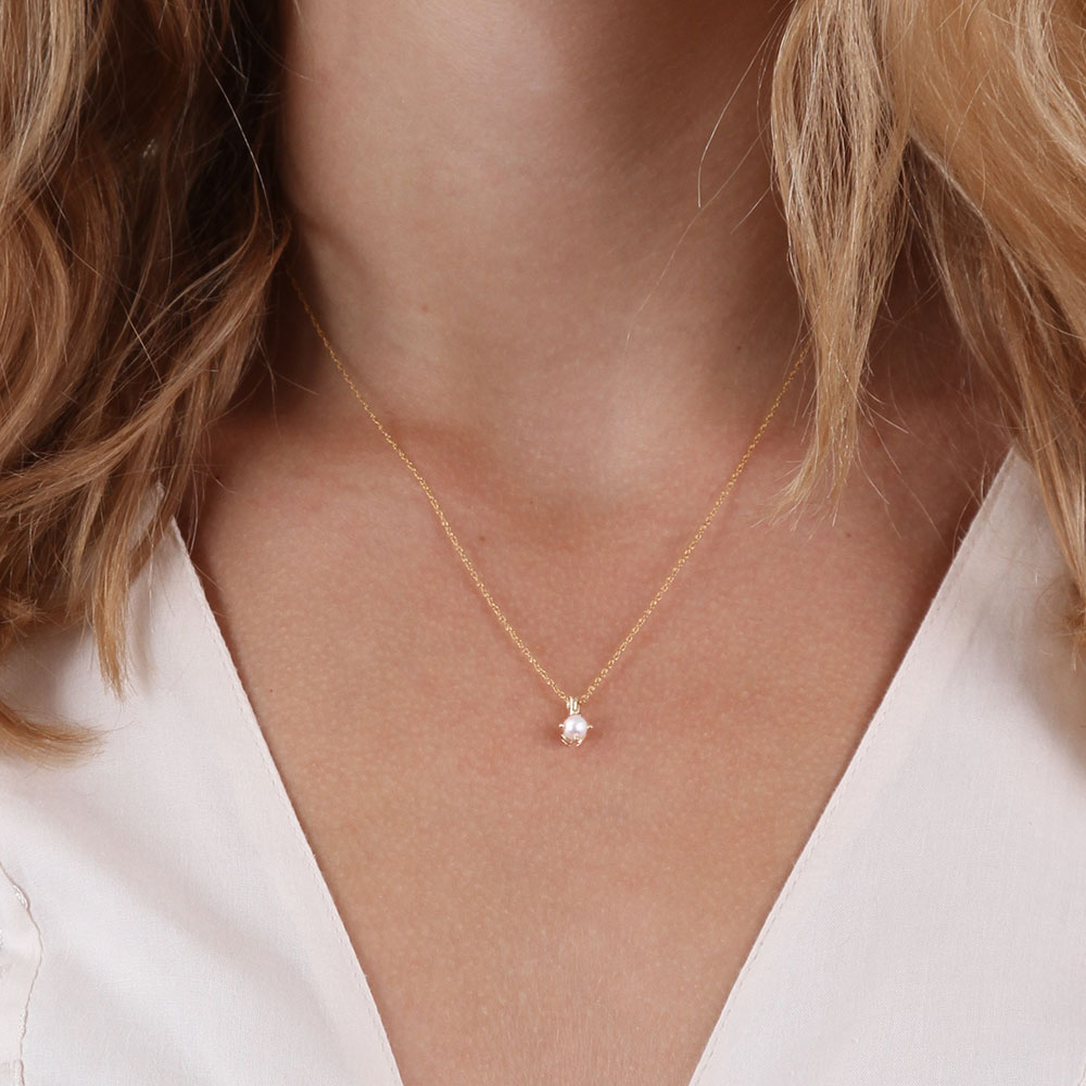 Cultured Freshwater Pearl Pendant 14K