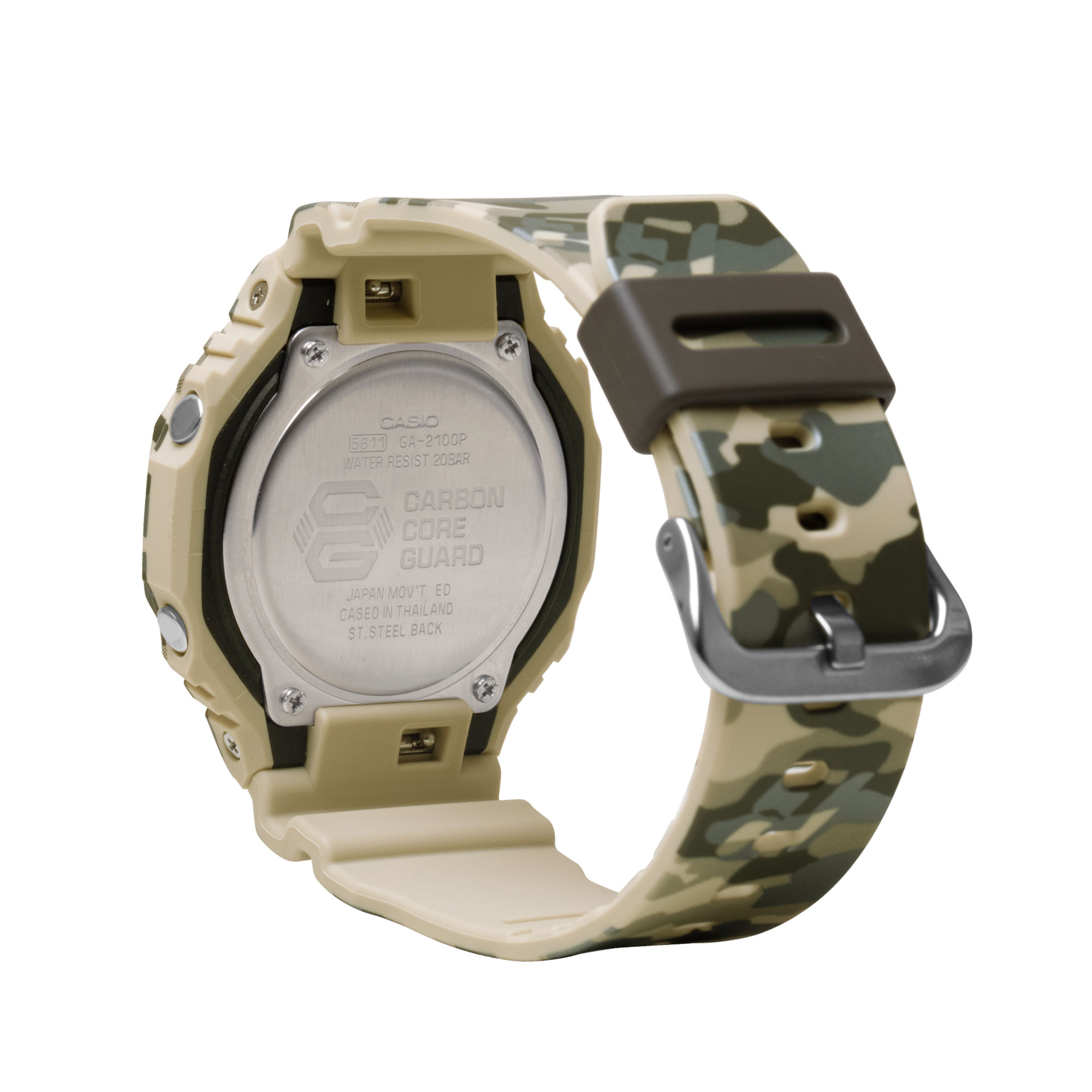 G-Shock Analog Digital 2100 Series Black Dial Watch, 45.4mm