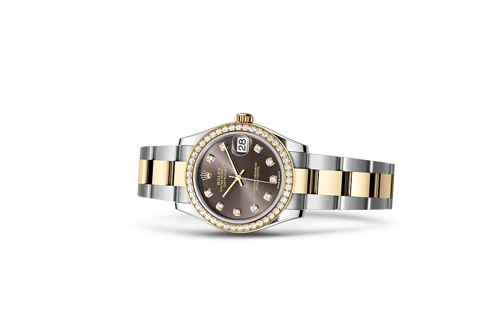 Rolex Datejust 31 Datejust Oyster, 31 mm, Oystersteel, yellow gold and diamonds - M278383RBR-0021 at Ben Bridge