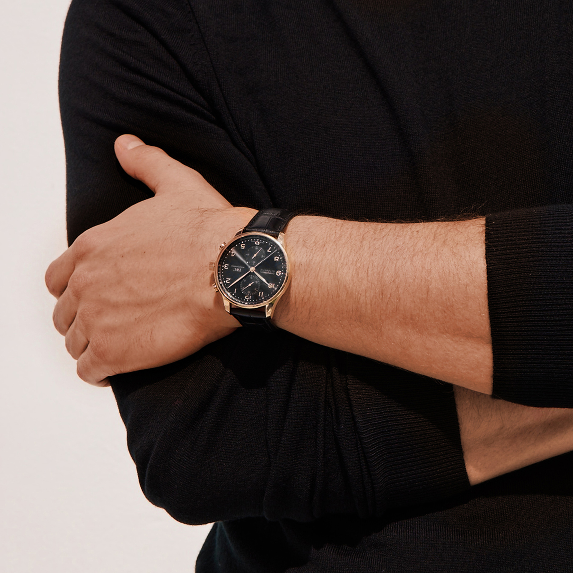 IWC Portugieser Chronograph Black Dial Watch, 41mm