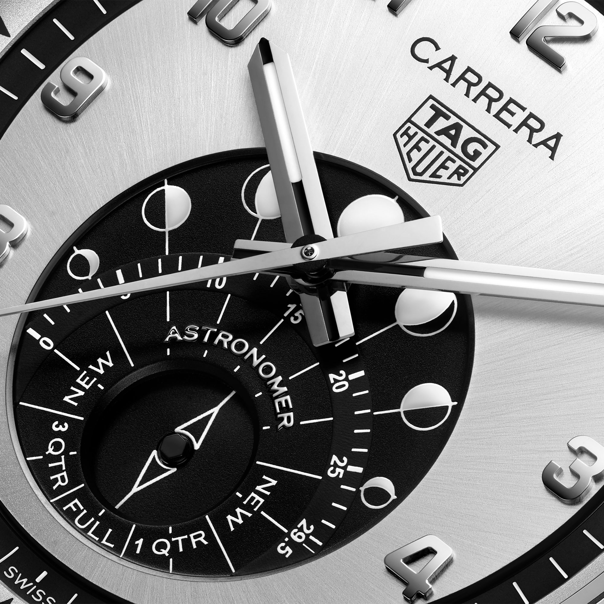TAG Heuer Carrera Astronomer Silver Dial Watch, 39mm