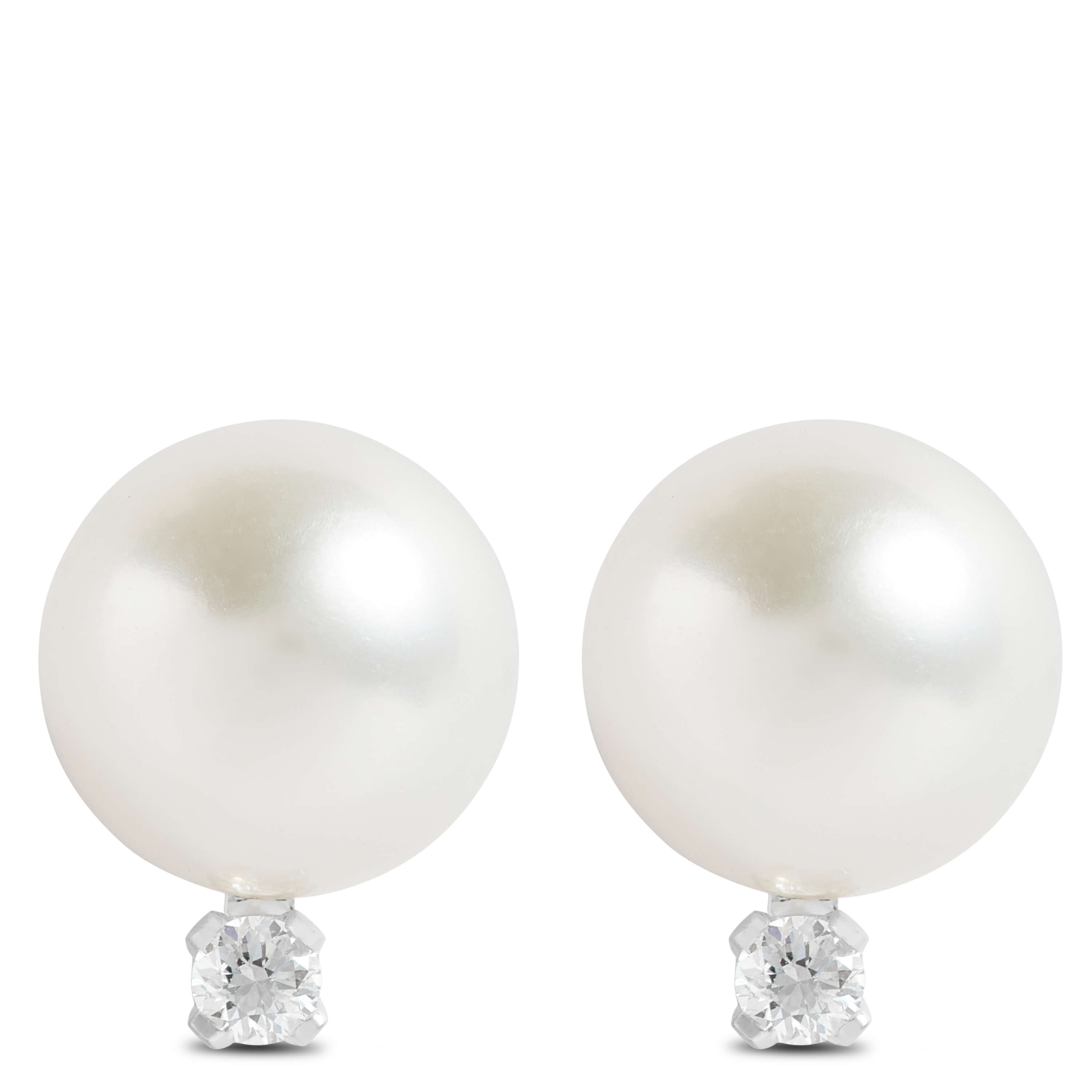 Cultured Freshwater Pearl & Diamond Earrings 14K Ben Bridge Jeweler