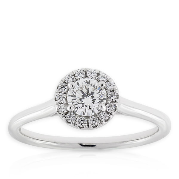 Ben Bridge Signature Diamond Halo Ring 18K