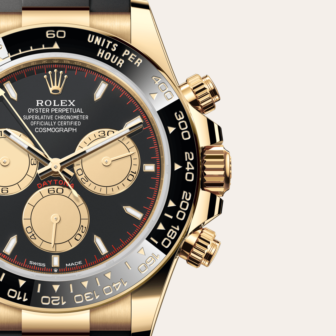 rolex cosmograph daytona in 18 ct yellow gold, m126518ln-0004 - watch dial - ben bridge