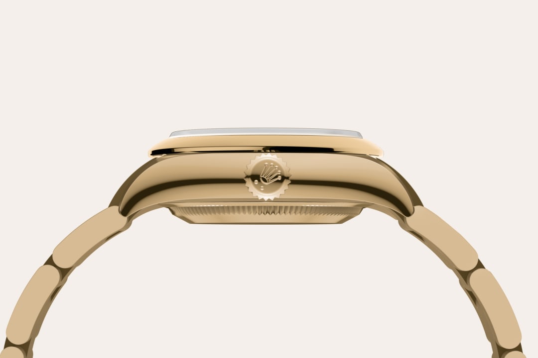 rolex oyster perpetual in 18 ct yellow gold, m276208-0002 - 18 ct yellow gold - ben bridge