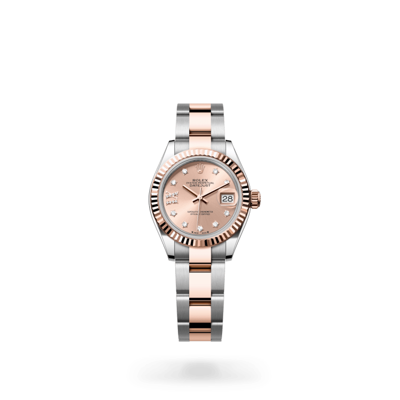 rolex lady-datejust in everose rolesor - combination of oystersteel and everose gold, m279171-0028 - ben bridge