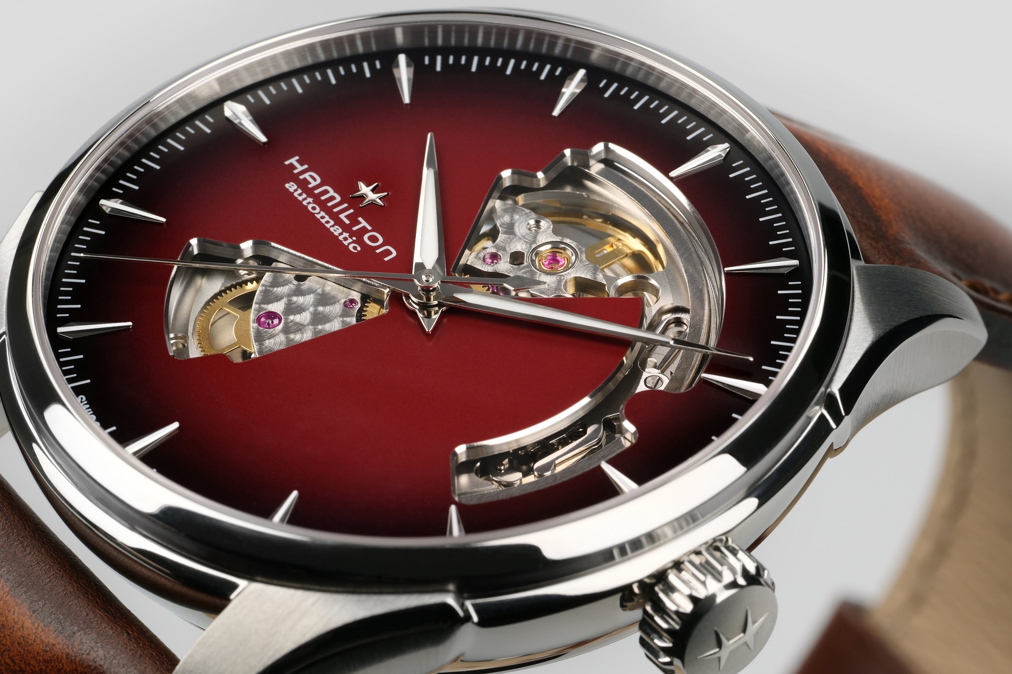 Hamilton Jazzmaster Open Heart Auto Watch Red Dial, 40mm