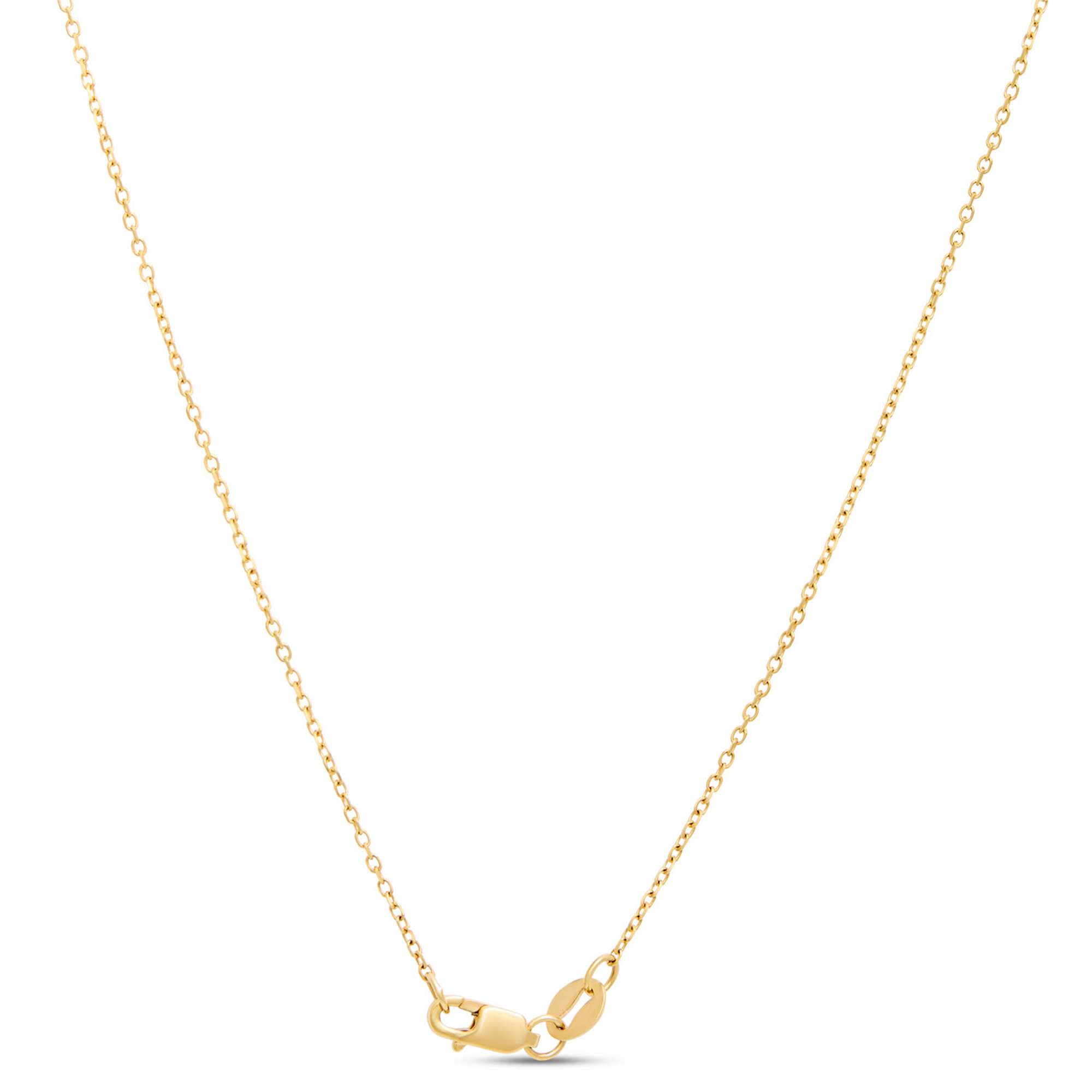 Oval Aquamarine Pendant Necklace, 14K Yellow Gold