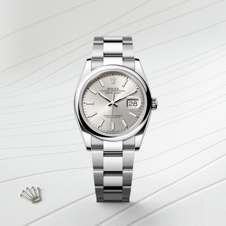 rolex datejust in oystersteel, m126200-0002 - watch with background color - ben bridge