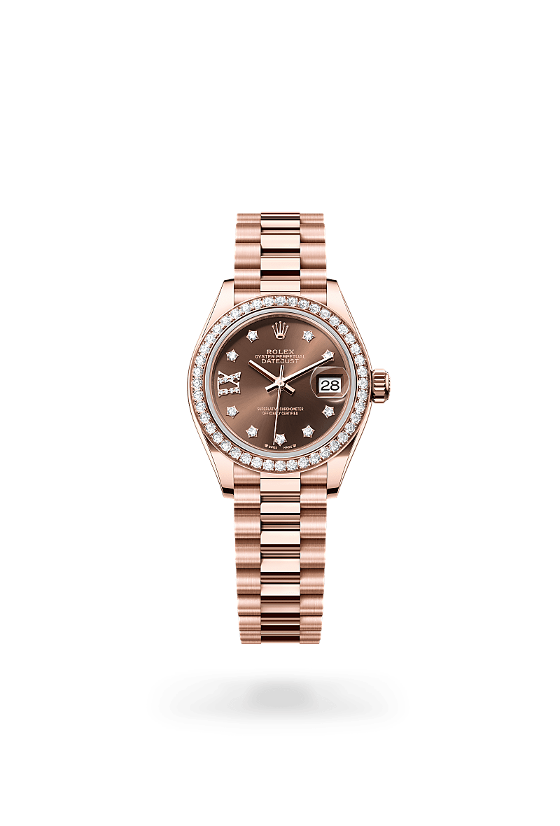 rolex lady-datejust in 18 ct everose gold, m279135rbr-0001 - ben bridge