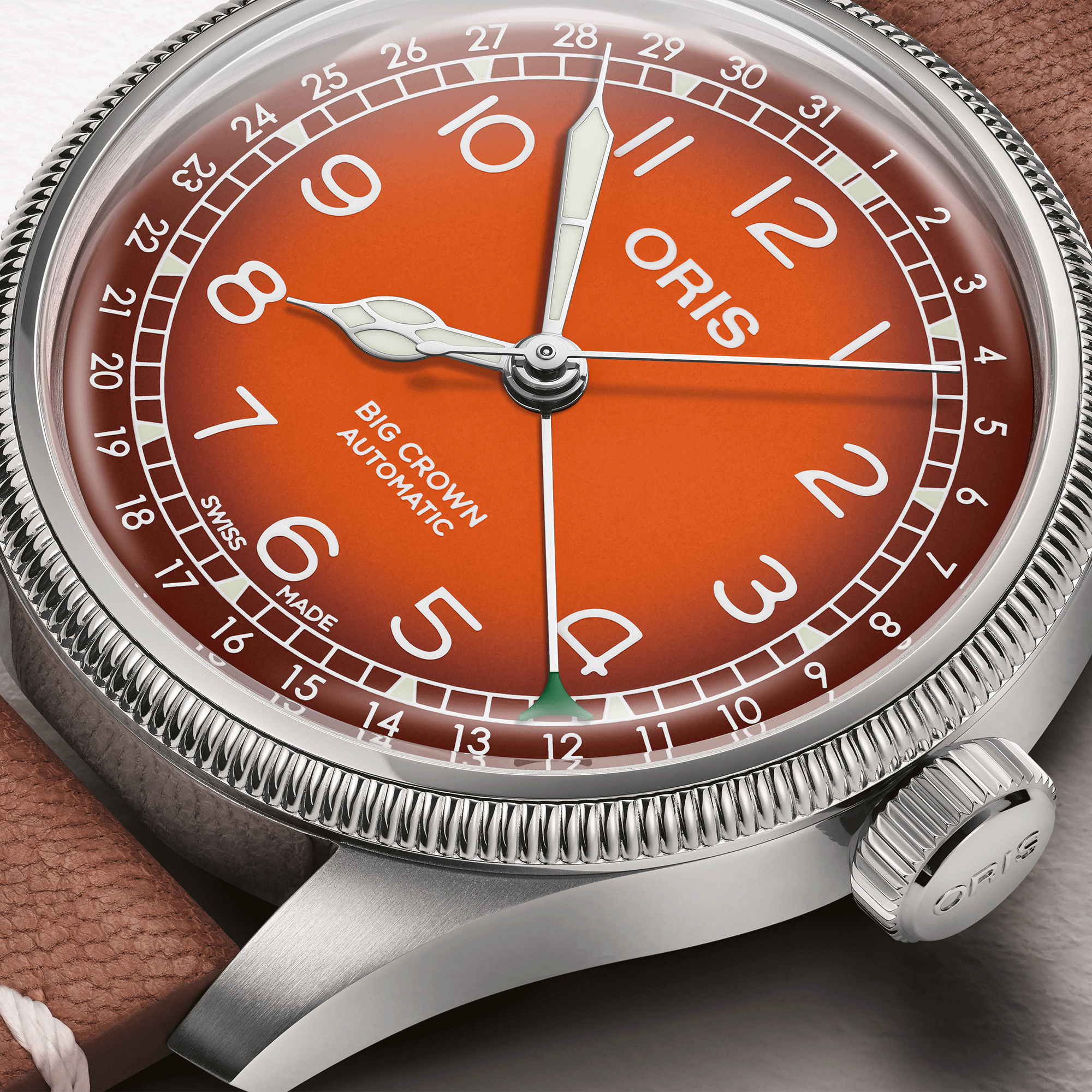 Oris x Cervo Volante Orange Dial Watch, 40mm