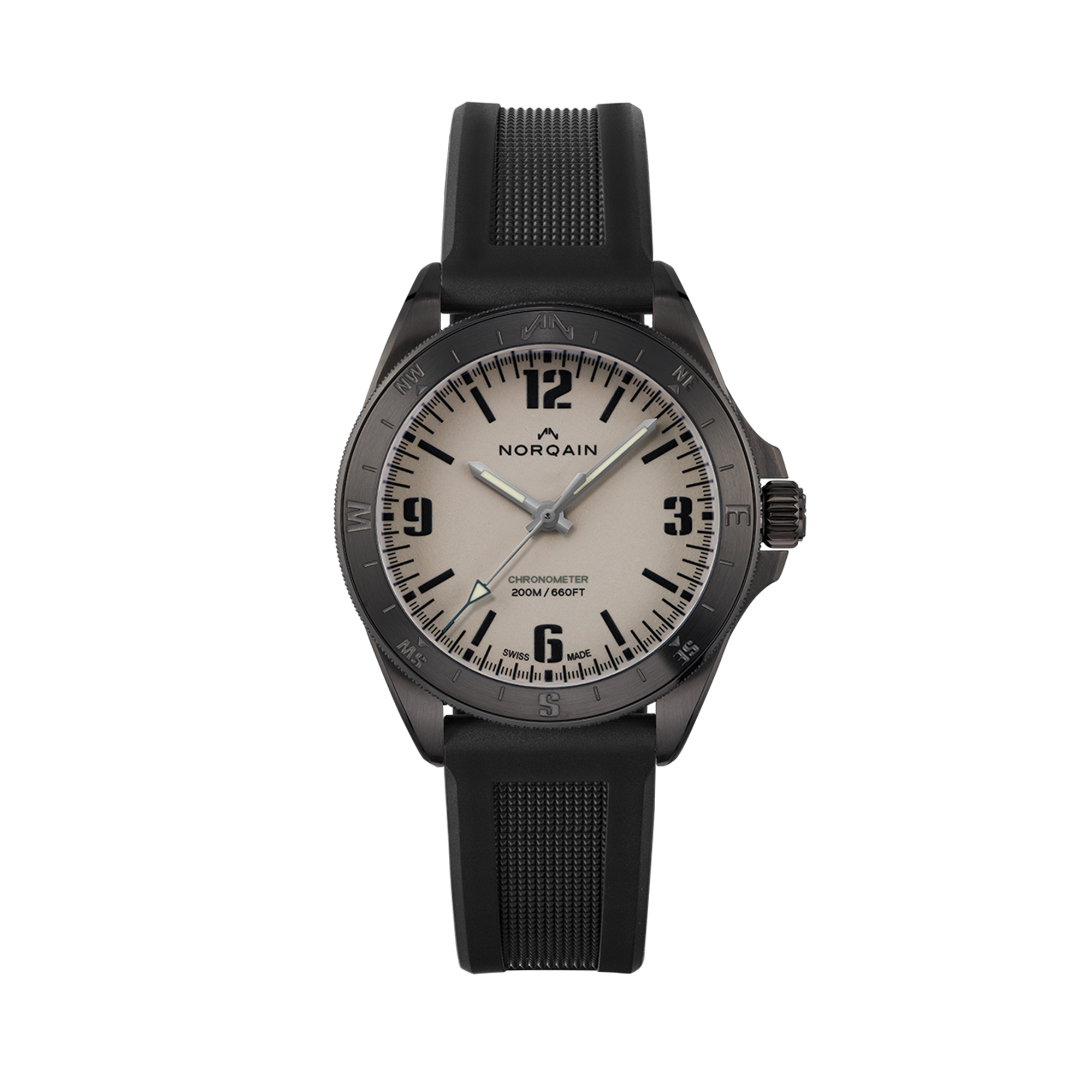 norinyan☆ NORQAIN Adventure Neverest Night Sight Rubber Watch, 40mm