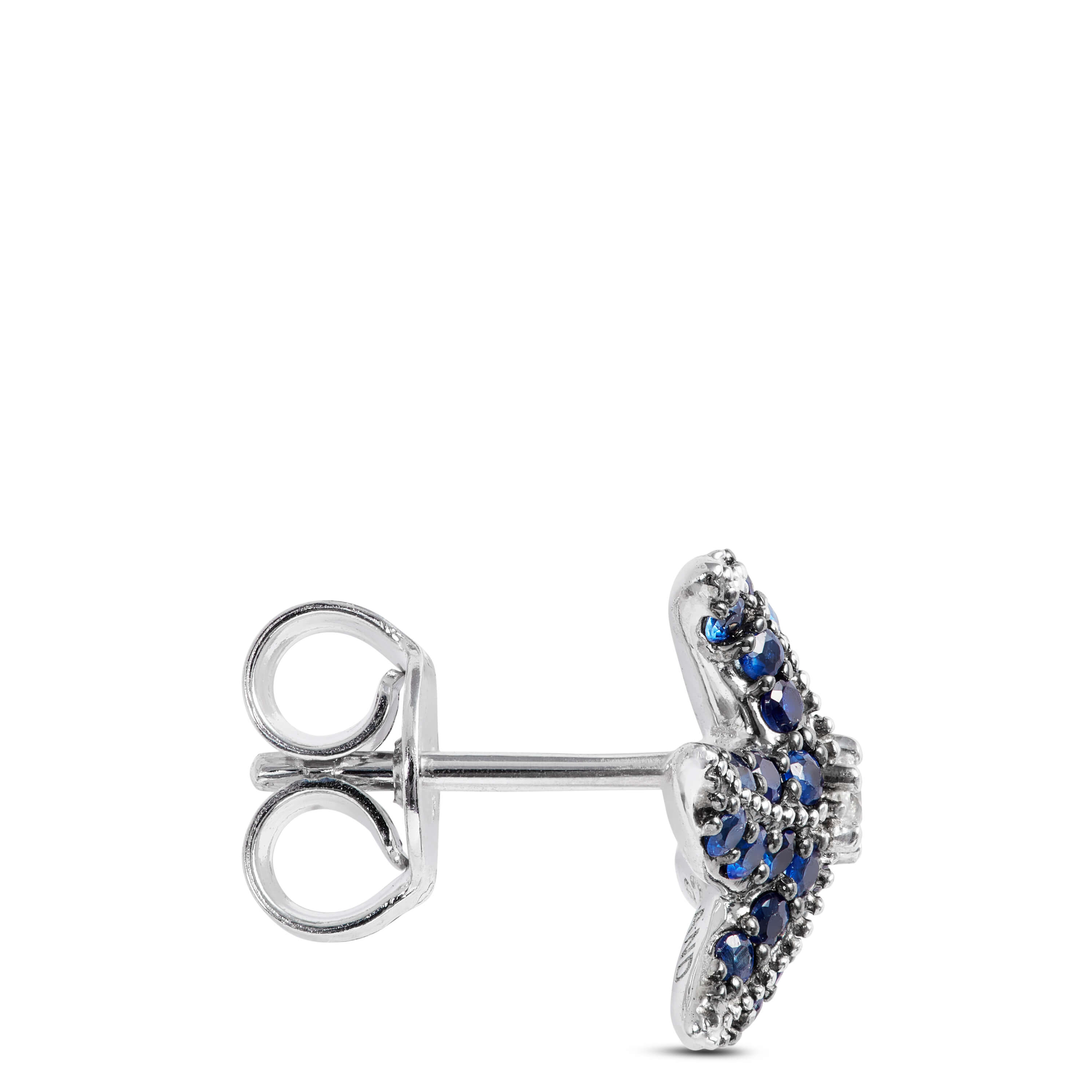 Sapphire & White Topaz Starfish Earrings