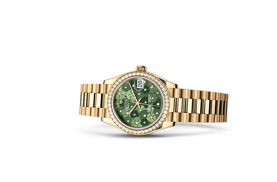 Rolex Datejust 31 Datejust Oyster, 31 mm, yellow gold and diamonds - M278288RBR-0038 at Ben Bridge