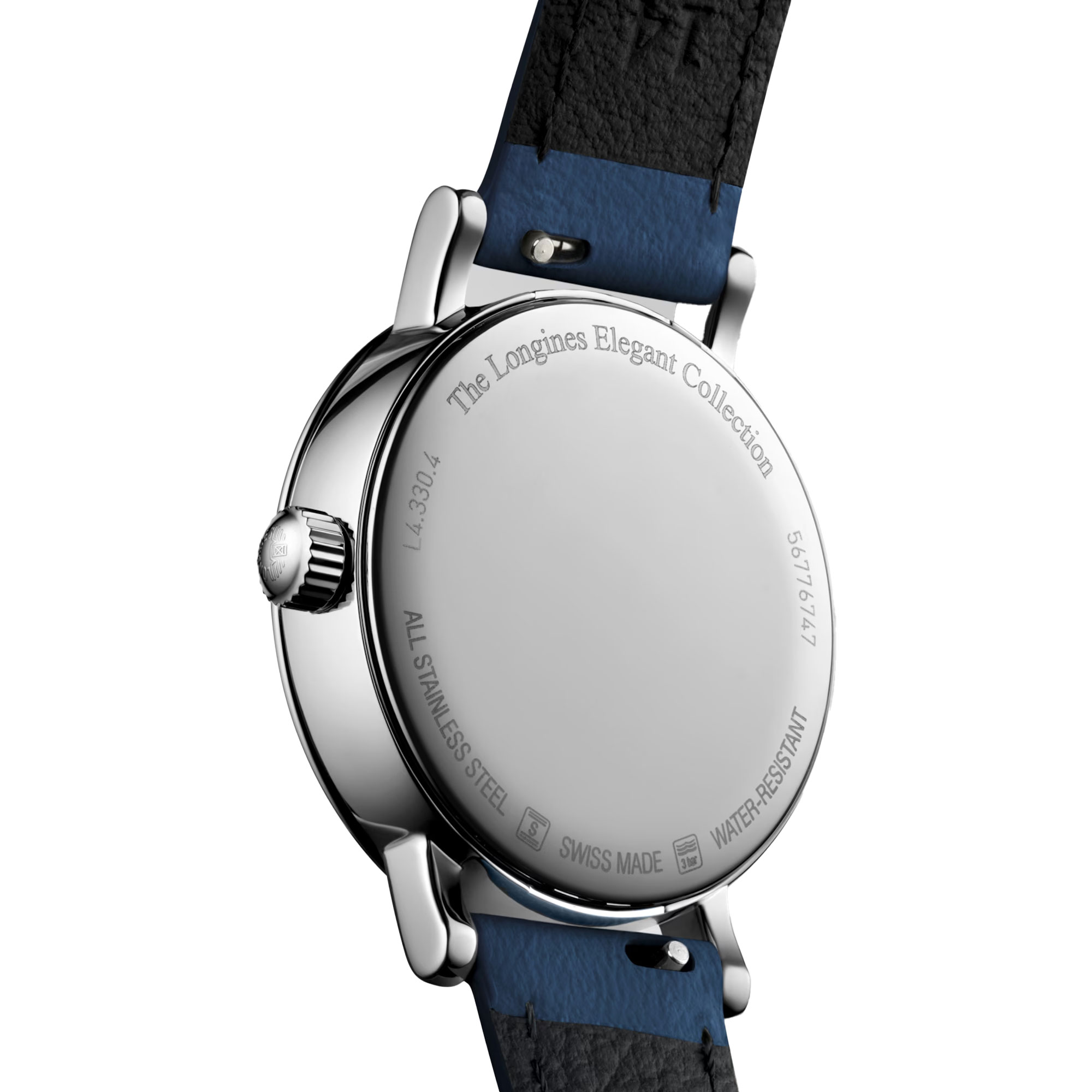 Longines Elegant Collection Moon Phase White Dial Watch, 30mm