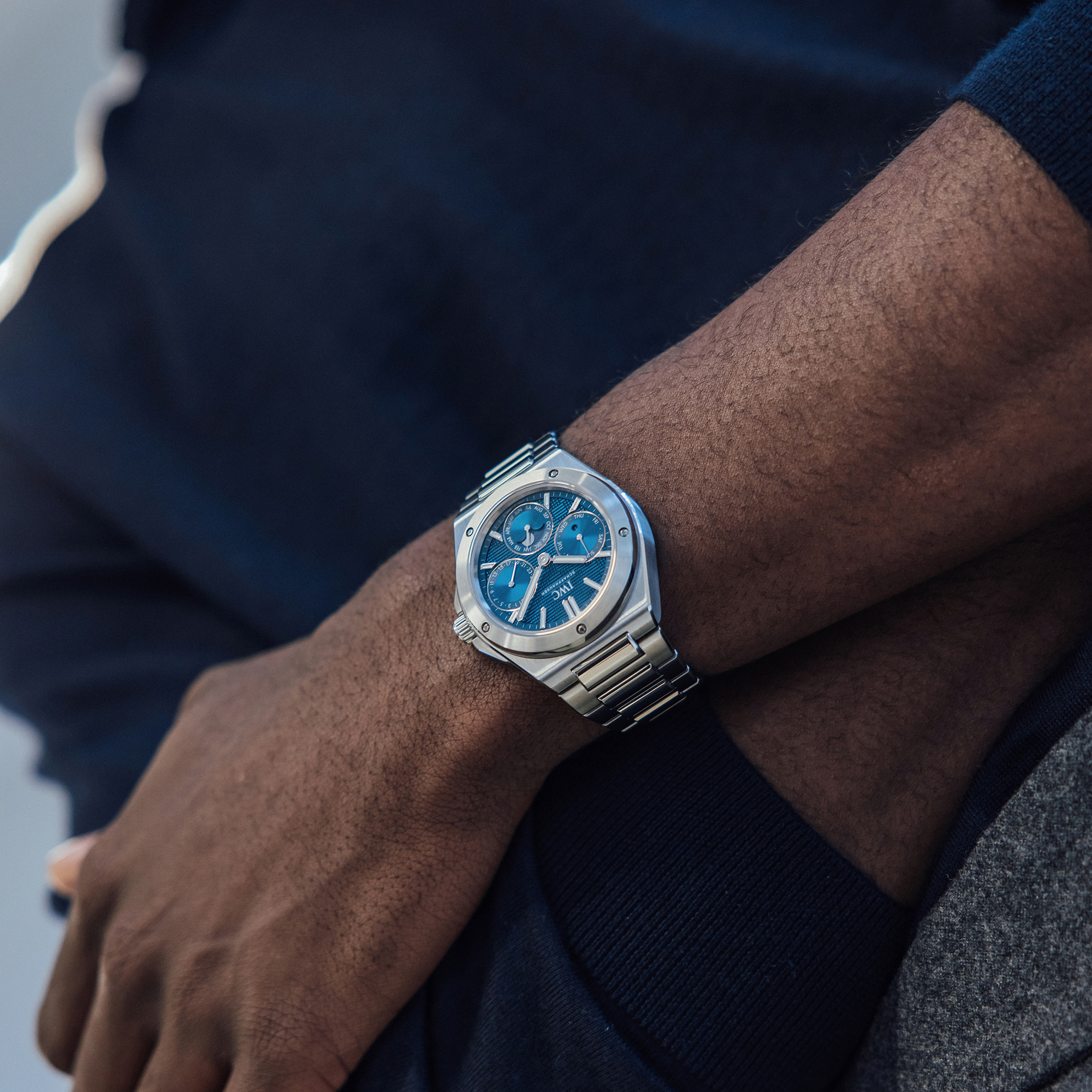 IWC Ingenieur Blue Dial Watch, 41.6mm