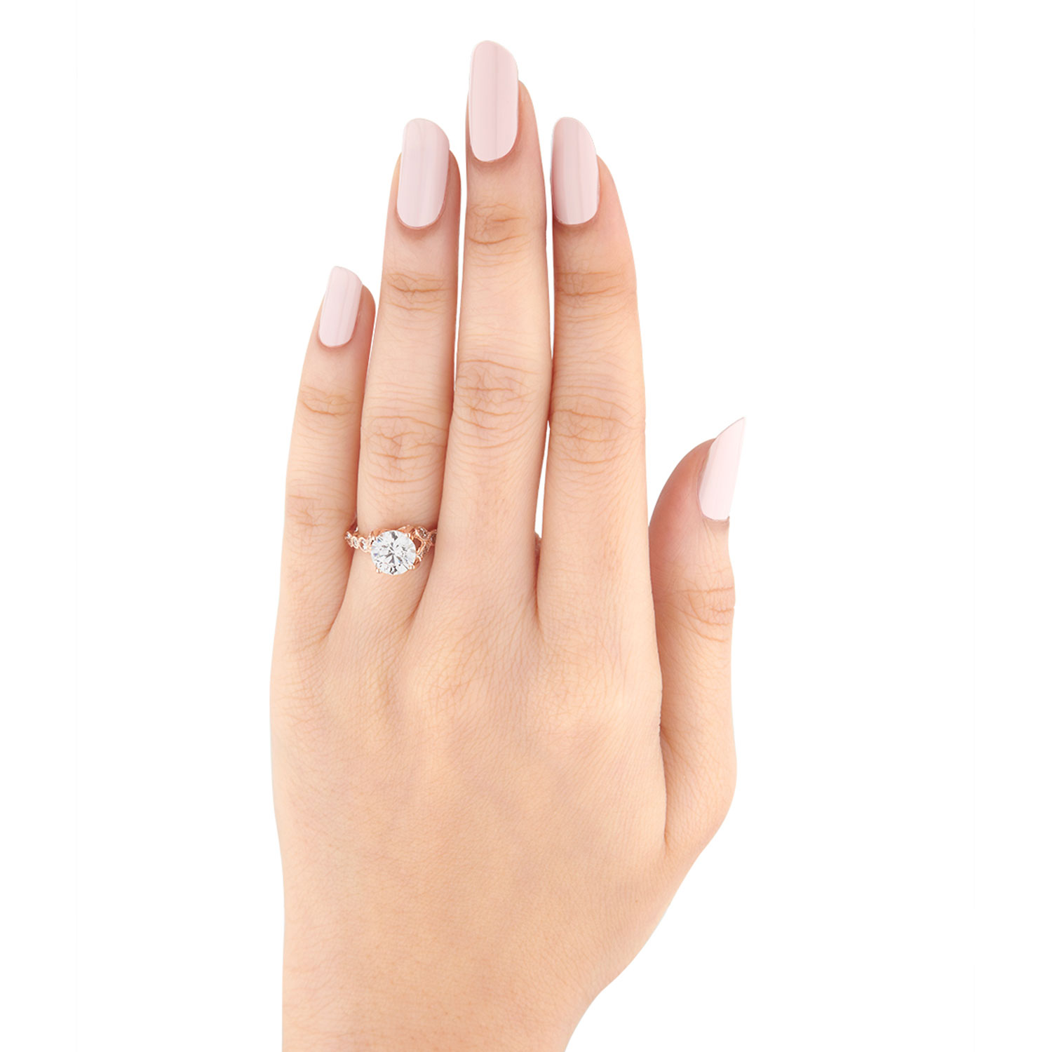 Bella Ponte Rose Gold Engagement Ring Setting 14K
