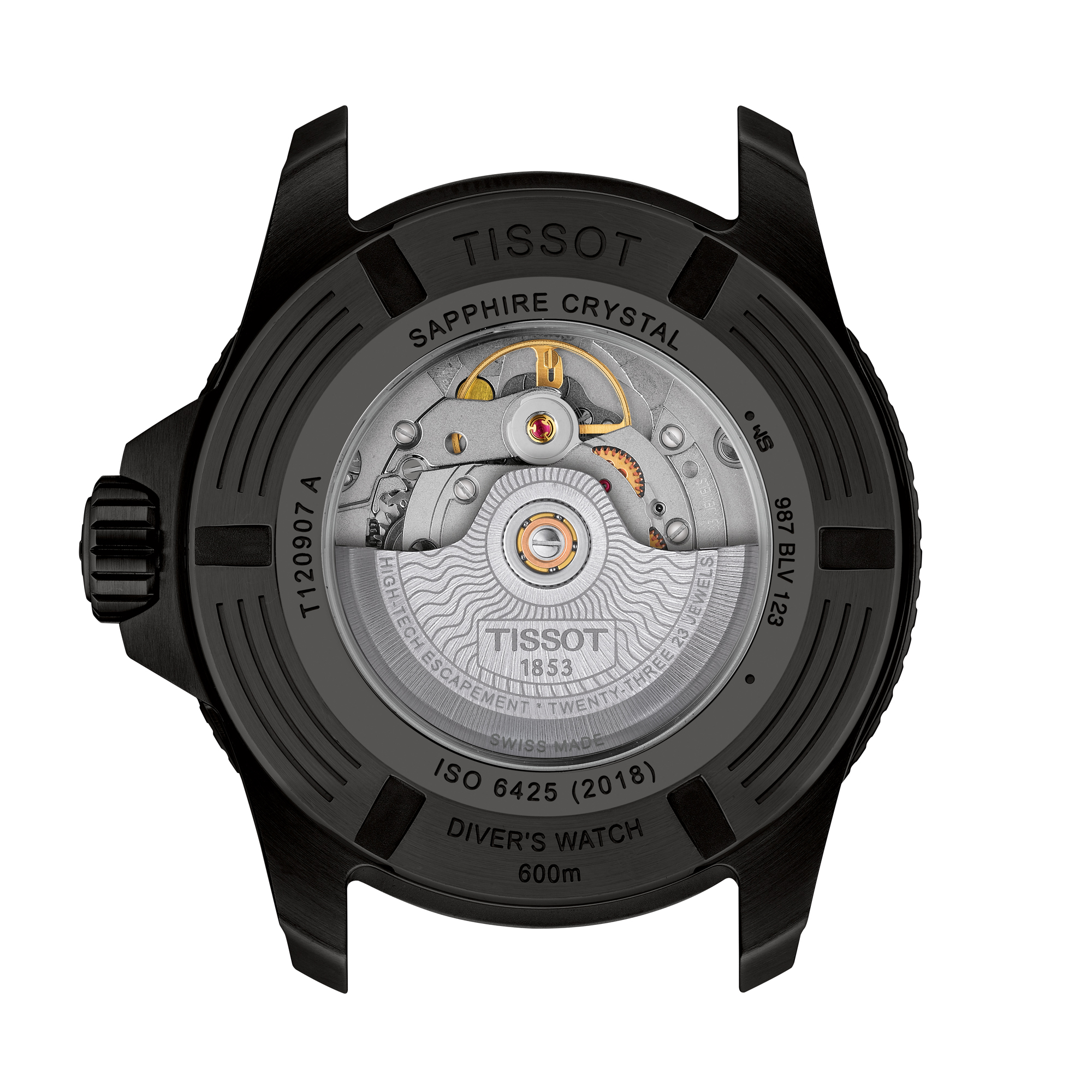 Tissot Seastar 2000 Black Dial Watch, 44mm