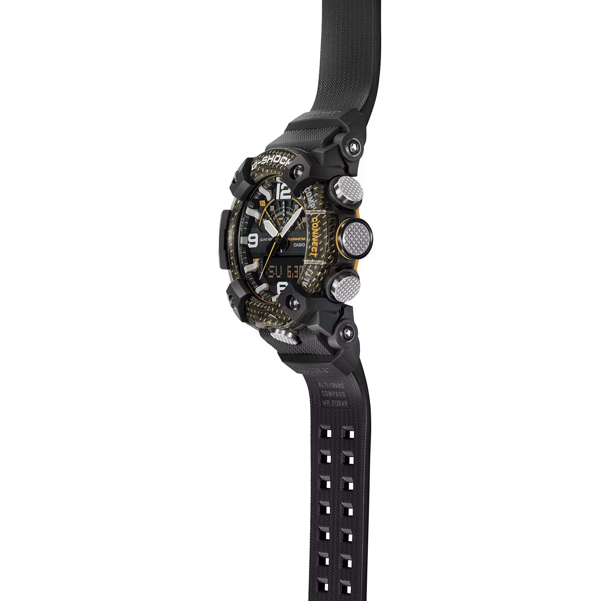 CASIO カシオ 時計 GSHOCK MASTER OF G  LAND MUDMASTER GGB1001A9JF ブラック カーボン／樹脂 メンズ アナデジ 超美品【本物保証】 G-Shock Master of G-Land Watch Black Dial Black Resin Strap, 55.4mm