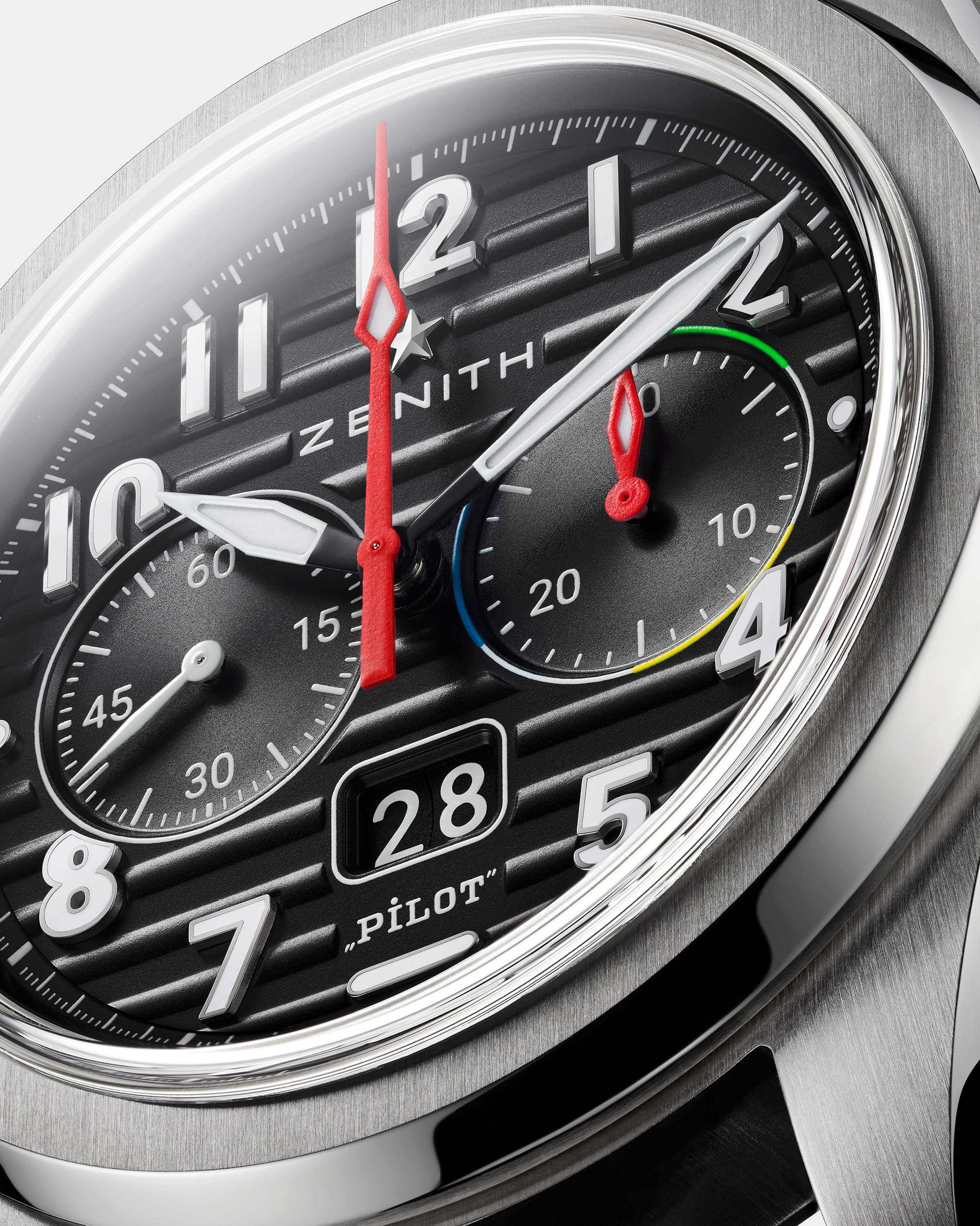 Zenith Aviator's Big Date Flyback Black Dial Watch, 42.5mm