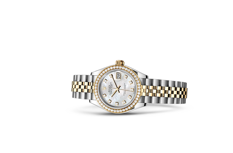 Rolex Lady-Datejust Oyster, 28 mm, Oystersteel, yellow gold and diamonds - M279383RBR-0019 at Ben Bridge