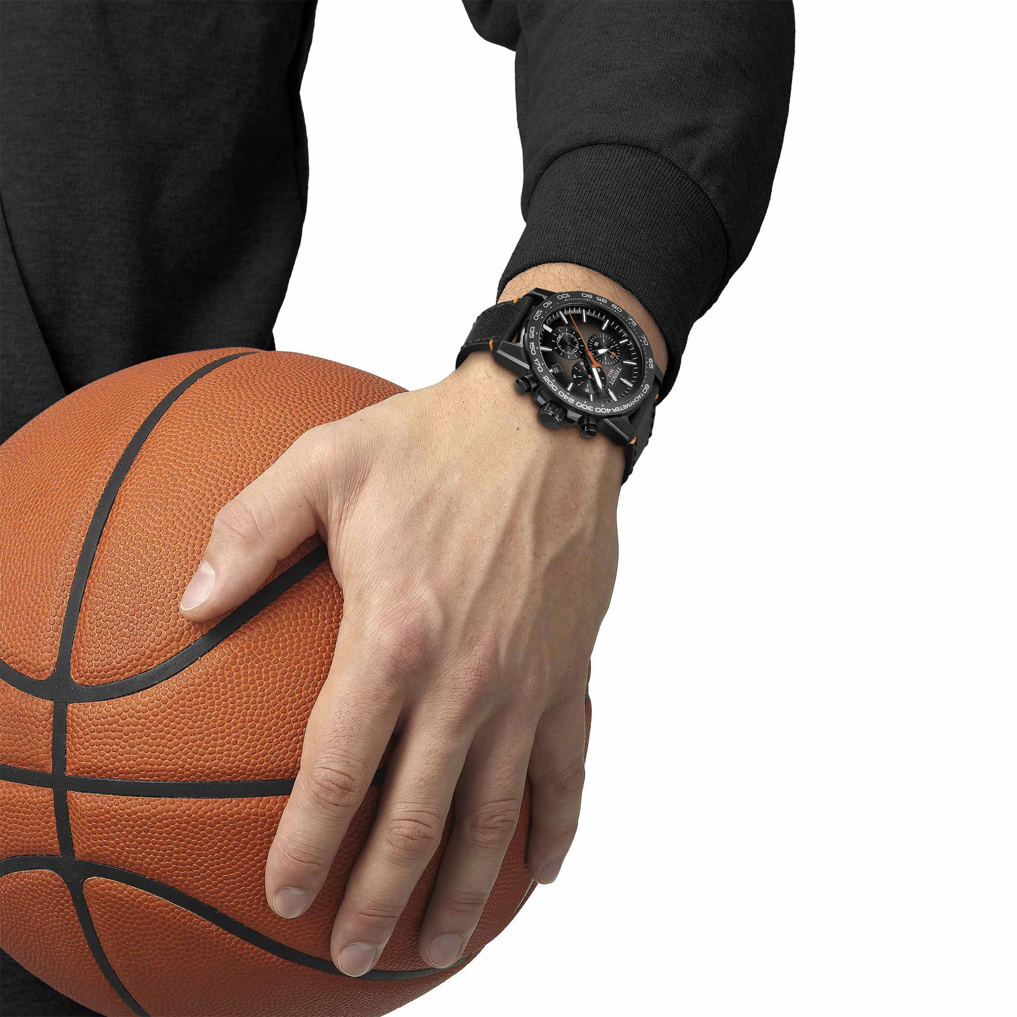 TISSOT Supersport Chrono Basketball Edition Black Dial Watch, 45.5mm
