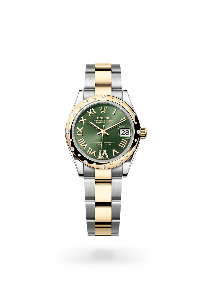 rolex datejust in yellow rolesor - combination of oystersteel and yellow gold, m278343rbr-0015 - ben bridge