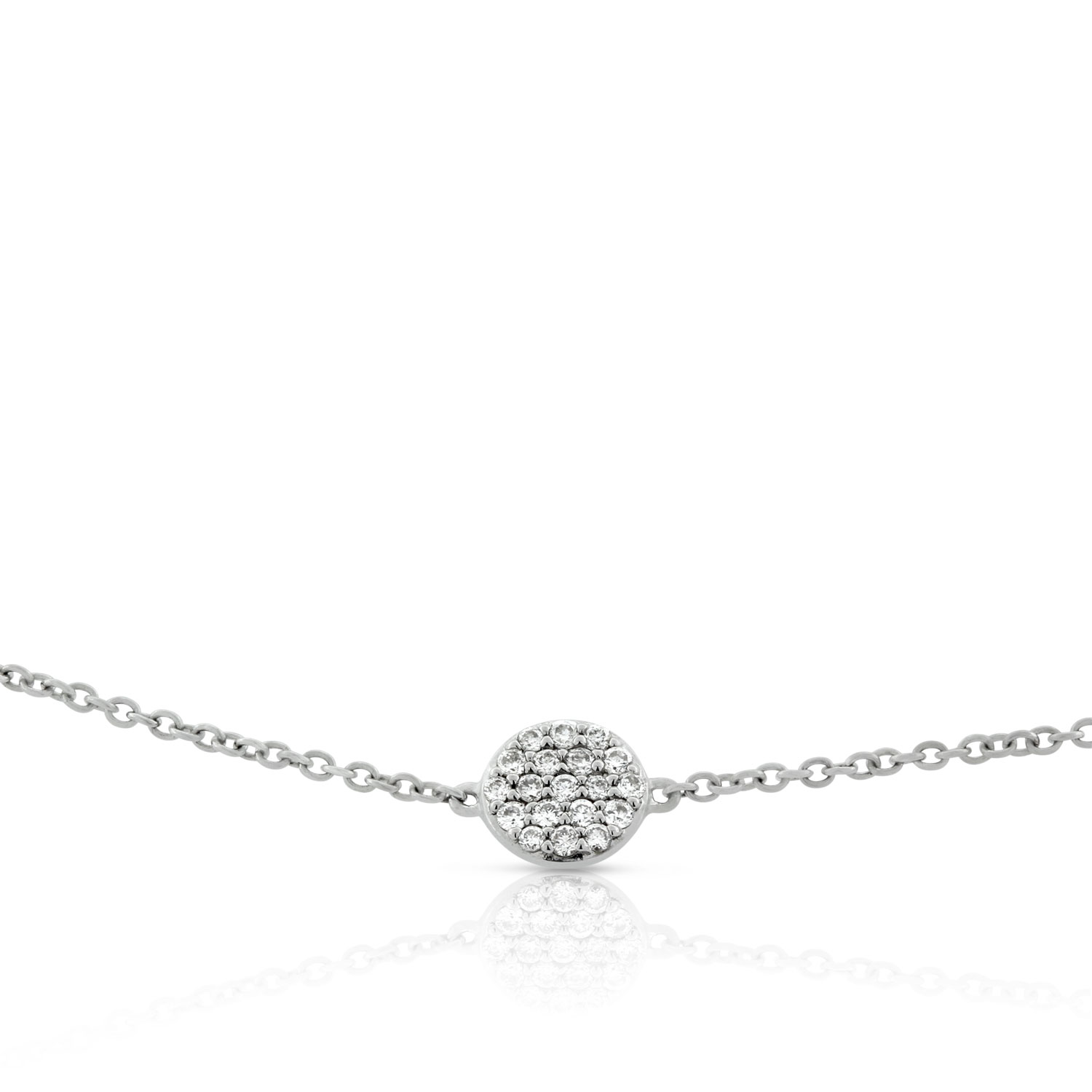 Pav&eacute; Diamond Circle Bracelet 14K