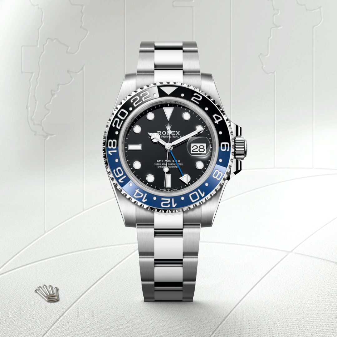 rolex gmt-master ii in oystersteel, m126710blnr-0003 - watch with background color - ben bridge