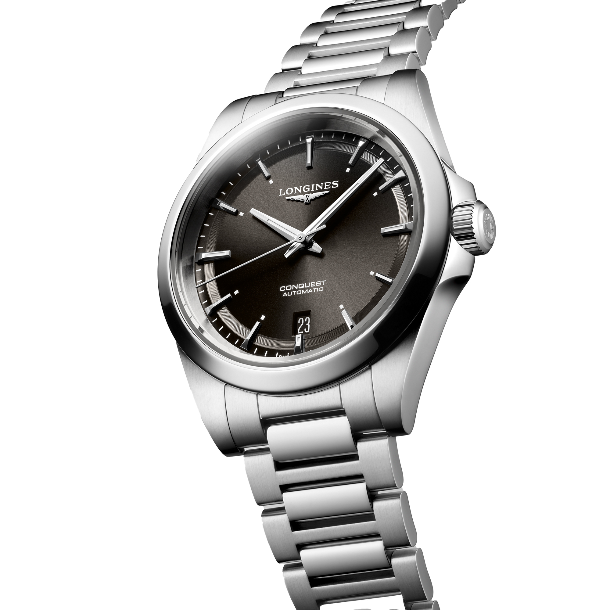 Longines Conquest Black Dial Watch, 38mm