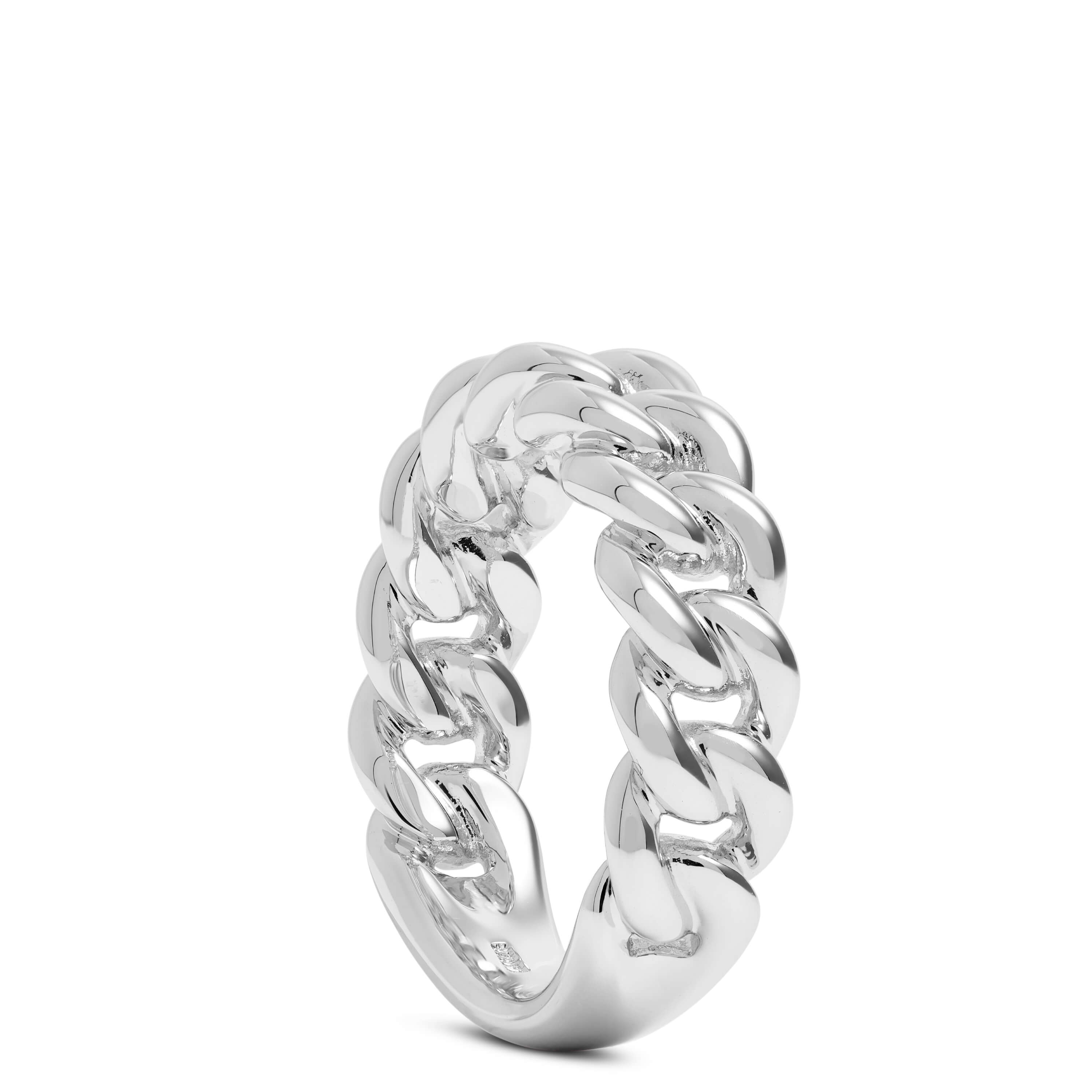 Lisa Bridge Wide Twisted Band in Sterling Silver, Size 7